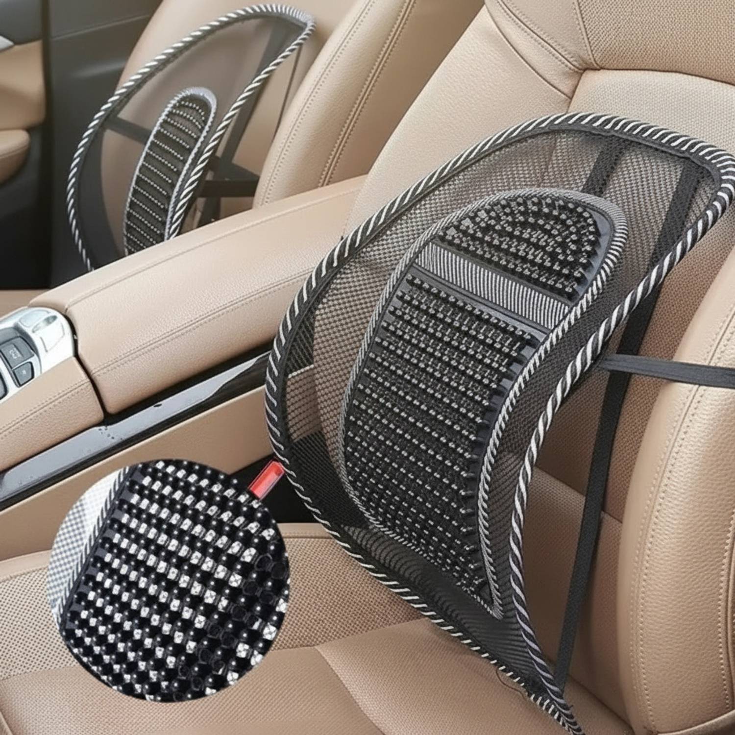 Cameron Orthopedic Back Cushion for Office Chair and Car Seat Back / Lumbar Support