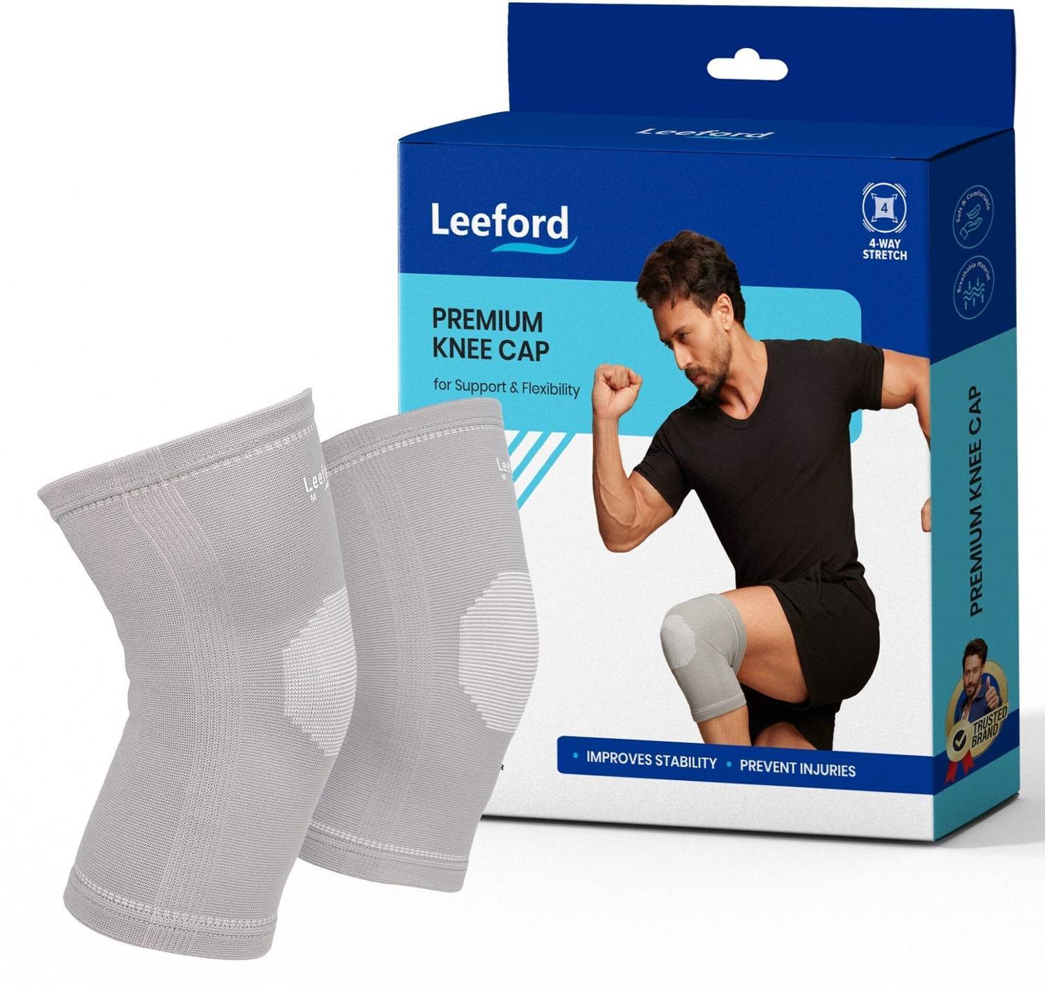 Leeford Premium Knee Cap 4-Way Stretch - Image 2