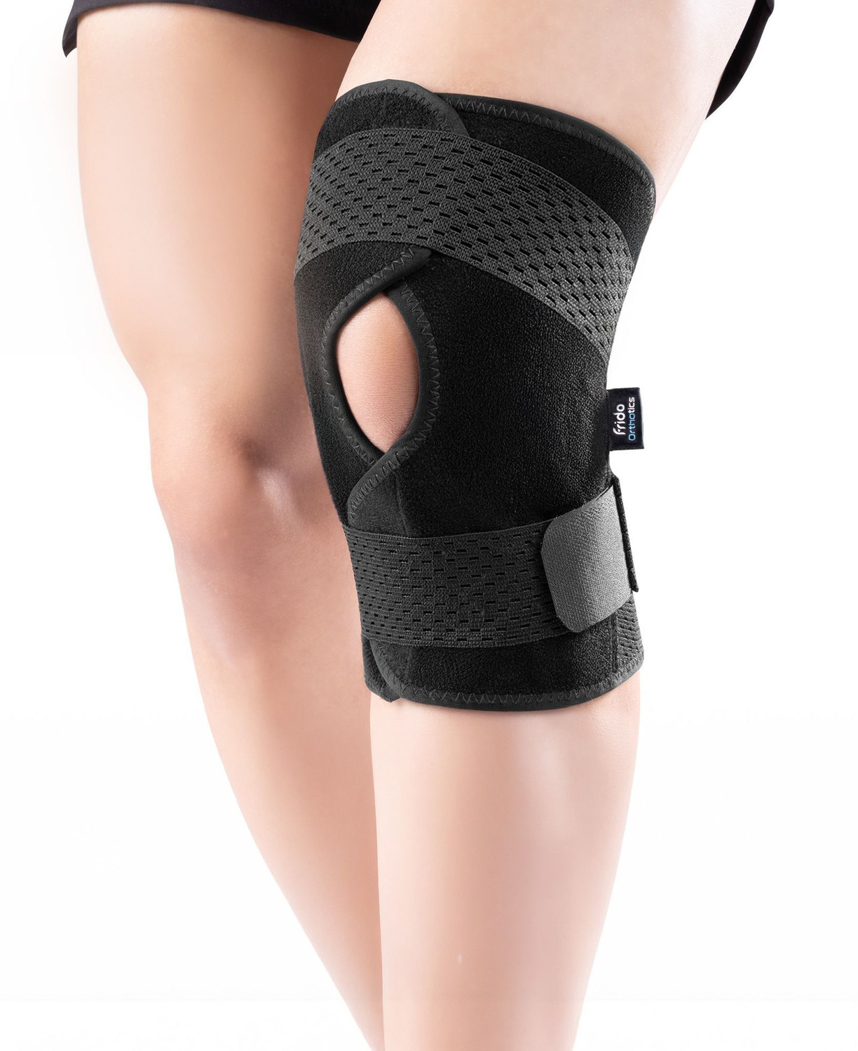 Image of Frido Orthotics Knee Support Wrap | Adjustable Knee Brace with Open Patella | 1 Unit Knee Support