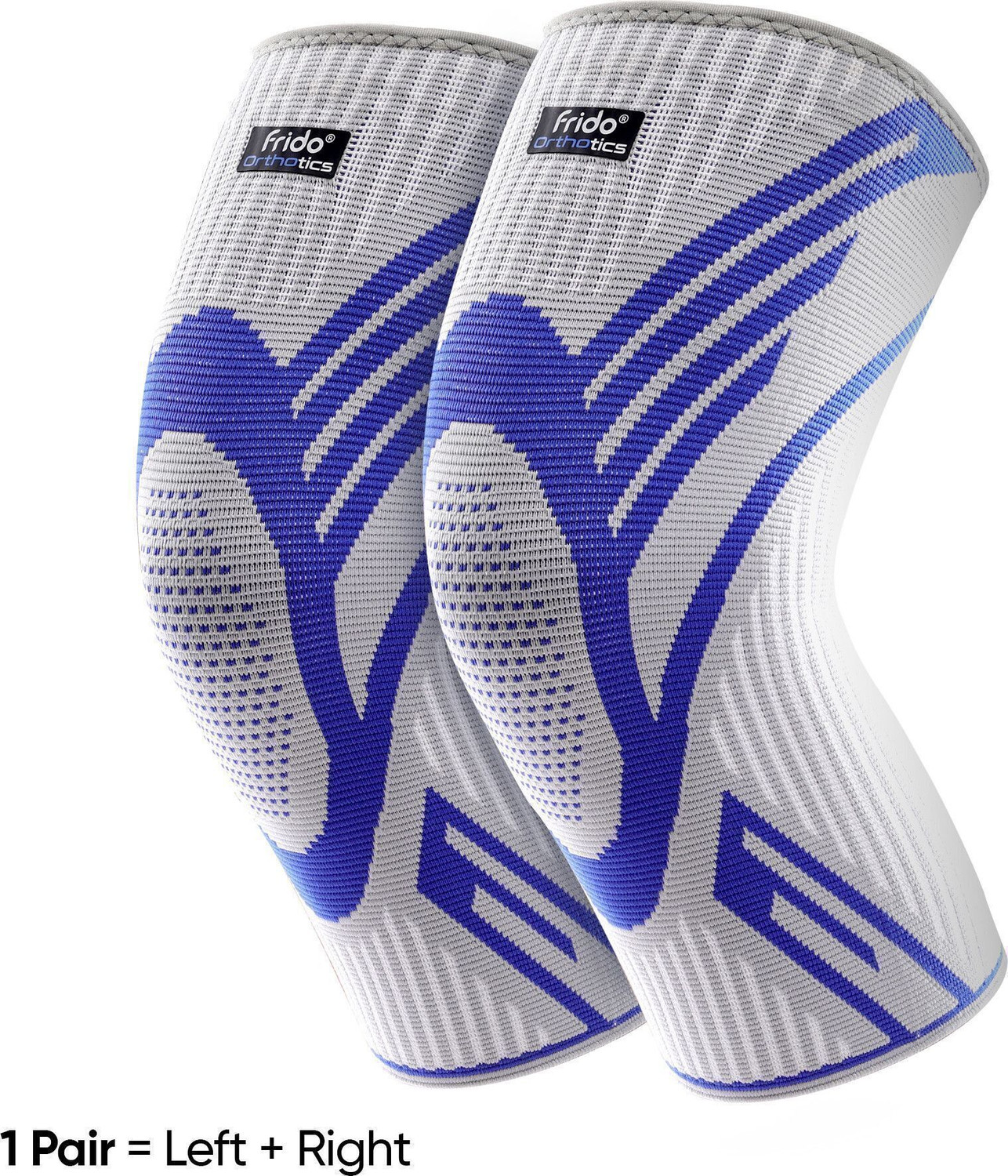 Image of Frido Active Knee Cap for Pain Relief, Joint Support & Injury Recovery, Grey, Medium Knee Support