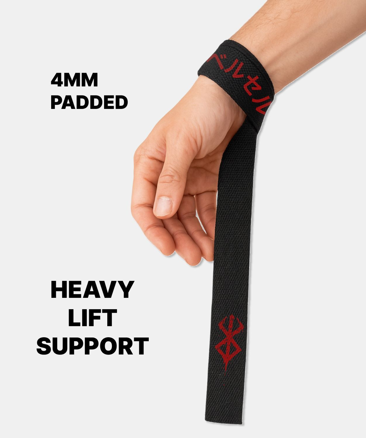 Image of Zoku Anime-Inspired Dark Warrior Lifting Straps Wrist Support