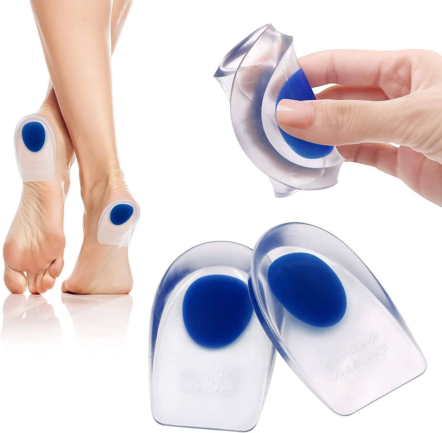 BUYZIE Cups Silicon Heel Pad Ankle Pain, Heel Spur Shoe Support for Men and Women Silicone Heel Regular Shoe Insole