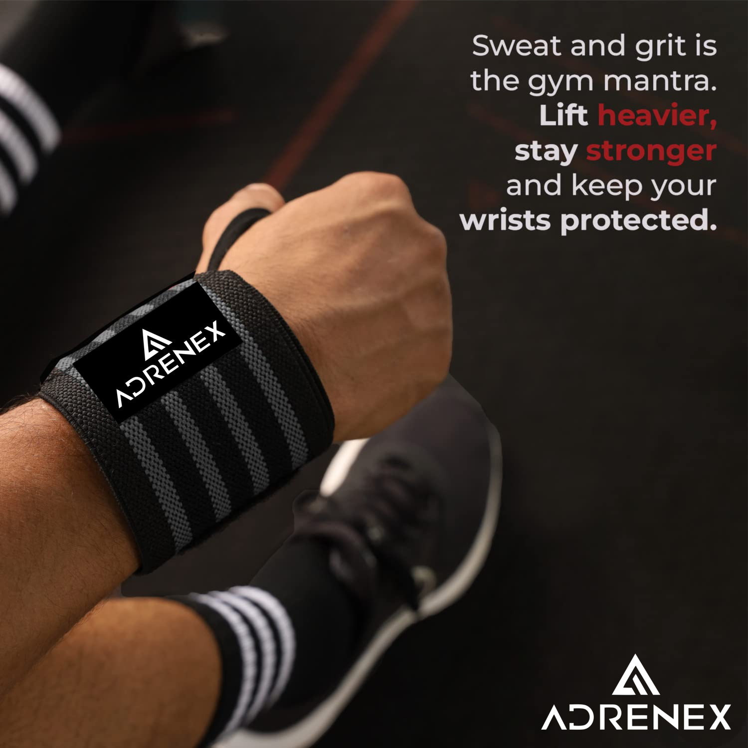 Image of Adrenex Professional Wrist Band,Strap For Gym and Fitness weight Lifting Wrist Support