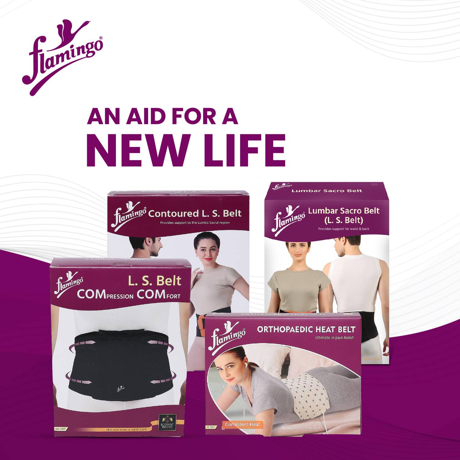 FLAMINGO ECO Frame Belt for Enhanced Support - Semi-Rigid Frame