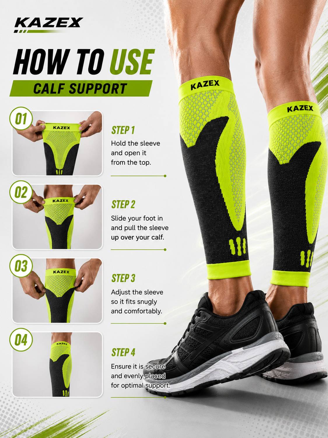 KAZEX Calf Support Green - Image 4