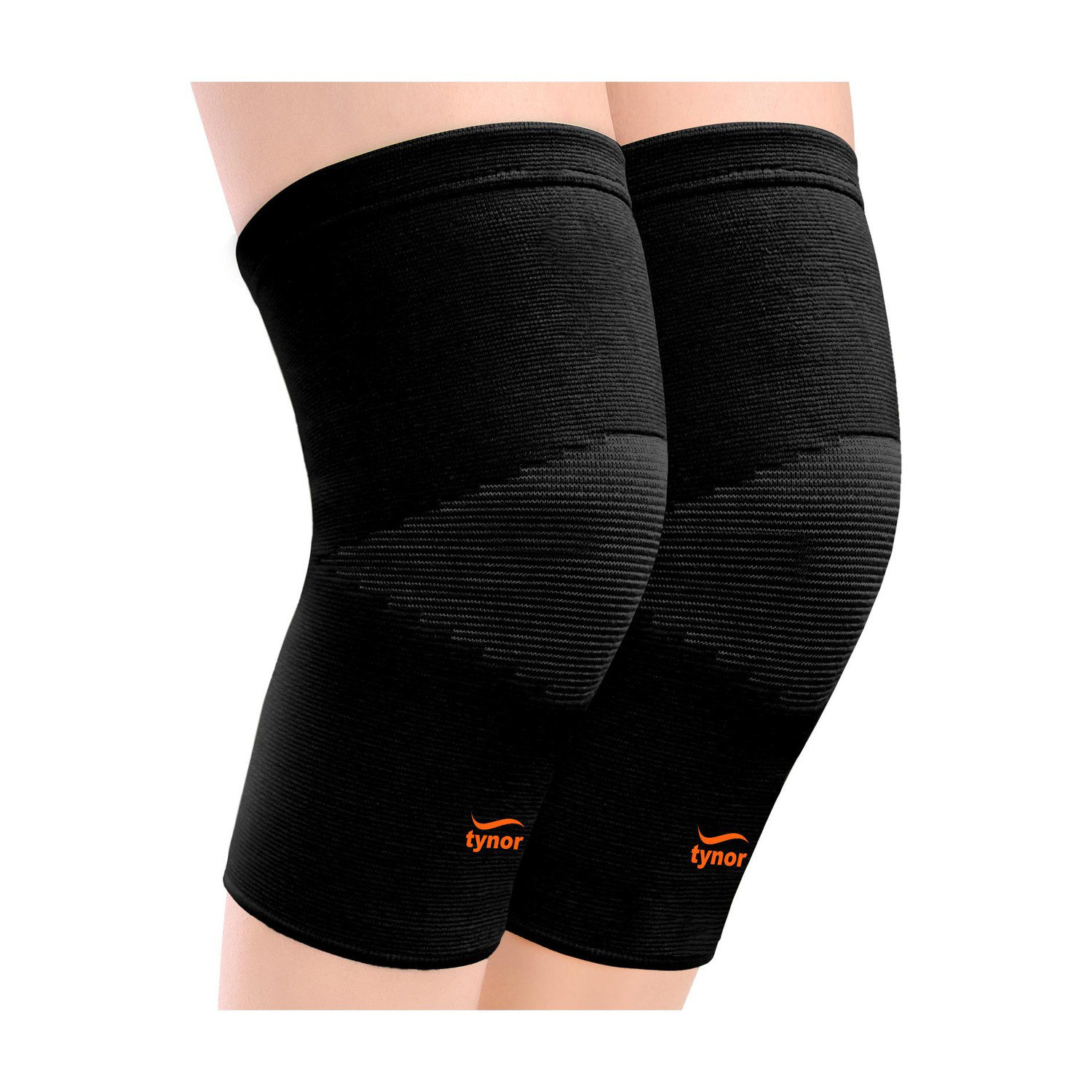 Image of TYNOR Knee Cap Air, Black & Orange, XXL, 1 pair Knee Support