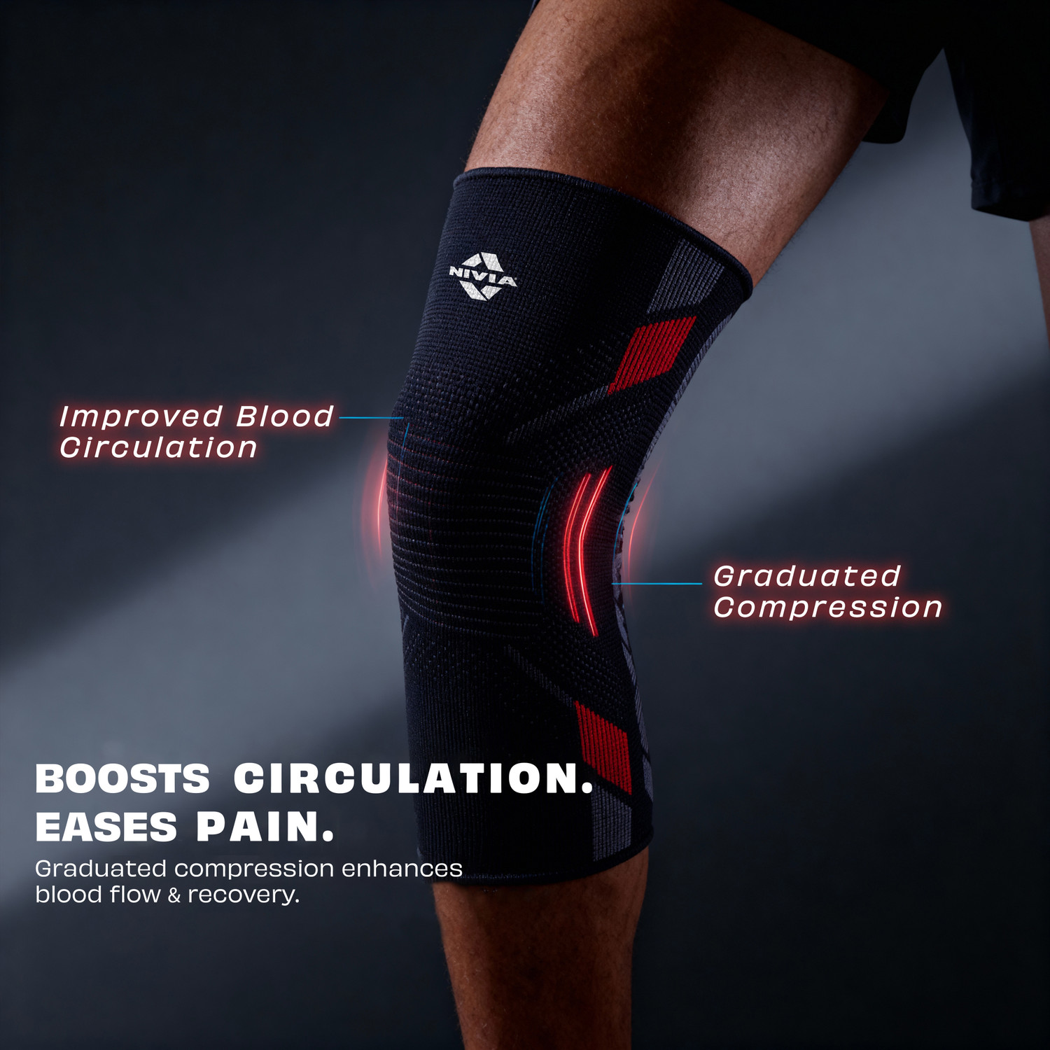 Image of NIVIA Knitted Knee Support Knee Support
