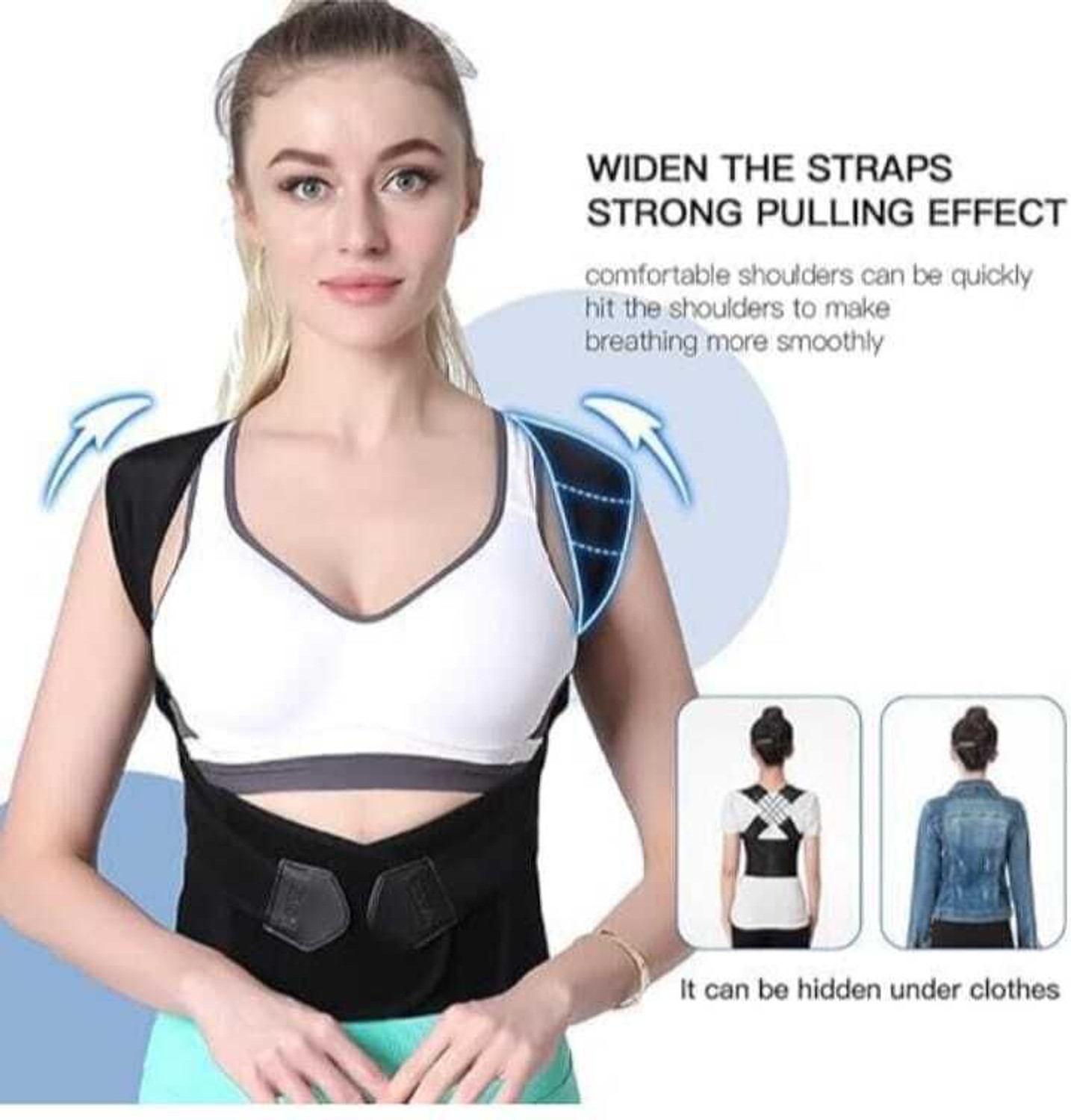 Image of BRIJJ HELTH CARE High Quality Breathable Back Posture Corrector for Men & Women Posture Corrector