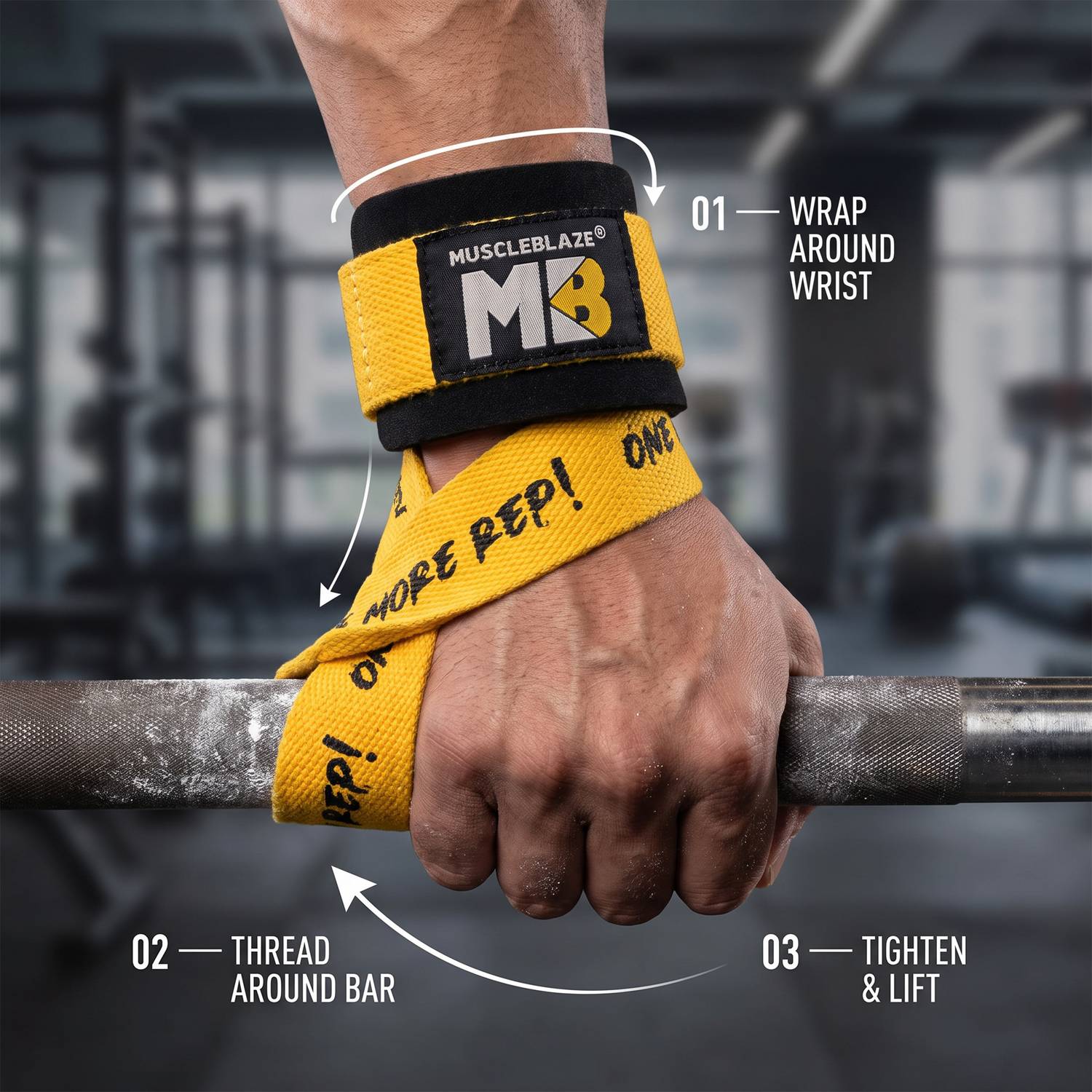 MUSCLEBLAZE Weight Lifting Strap, One Pair - Image 3
