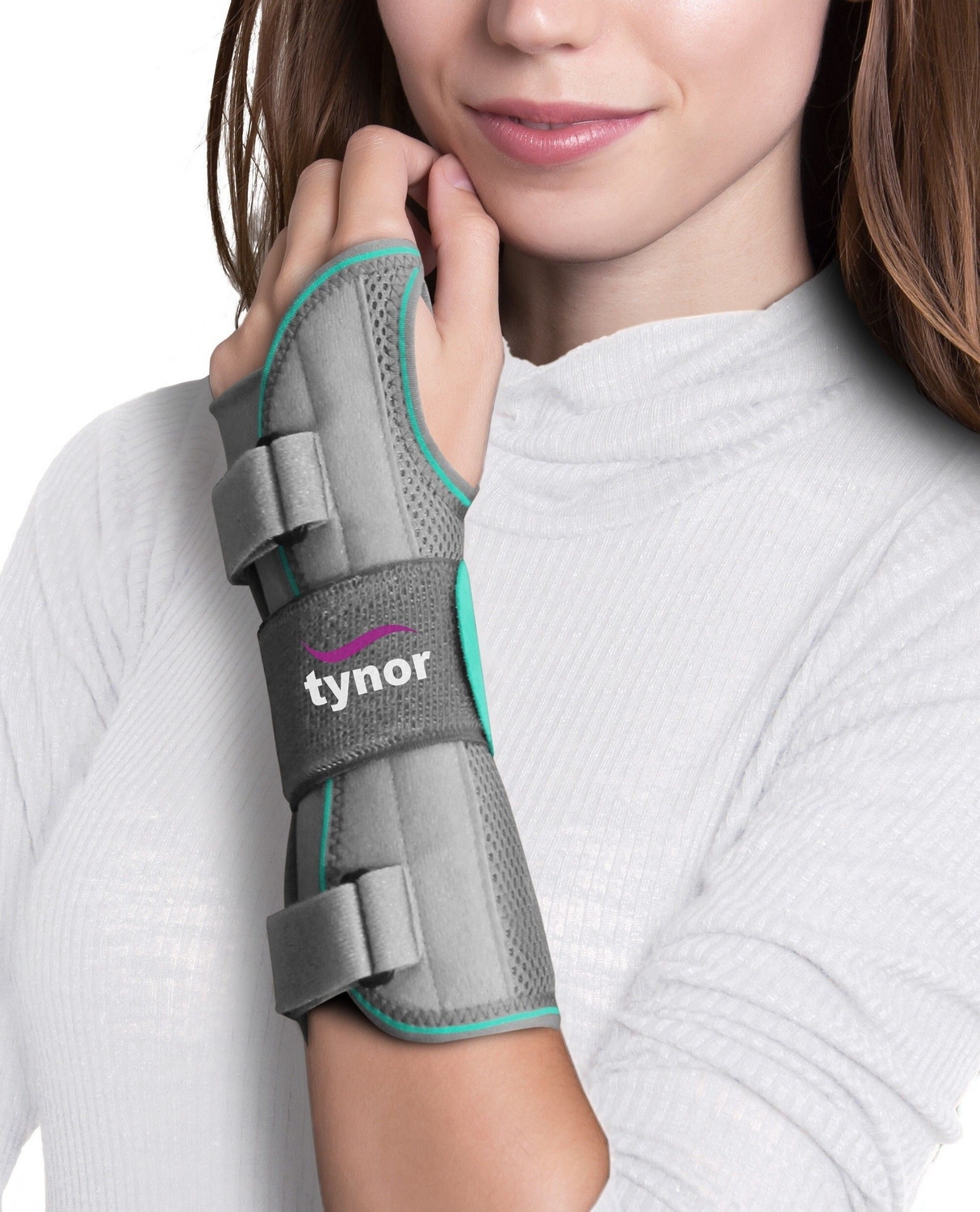 Image of TYNOR Wrist & Forearm Splint, Grey, Left, XL, 1 Unit Wrist Support