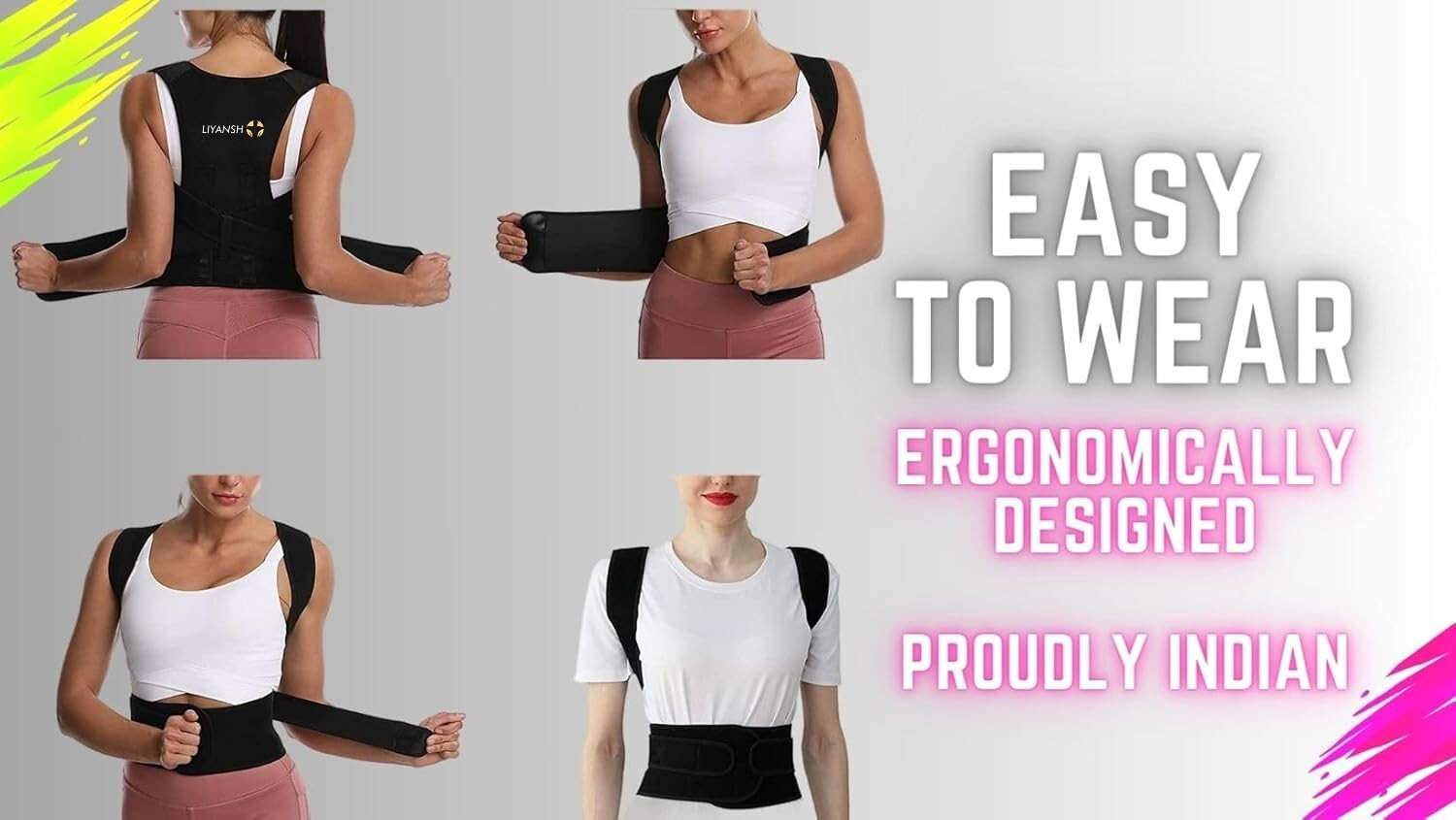 Image of TH TRENDHOP INDIA Premium Posture Corrector for Men & Women Back Support Belt for Back Pain Shoulder Support