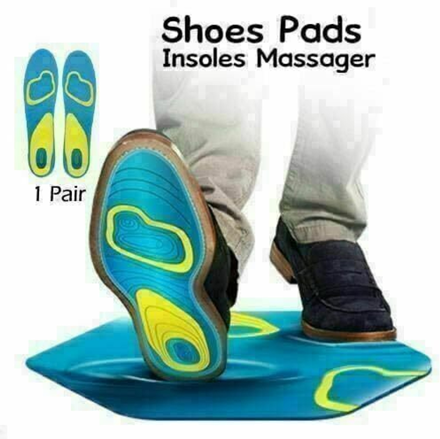 Image of JIRNDAL Gel Insole for Men & Women,Cuttable Foot Cushion Pads Heel Support