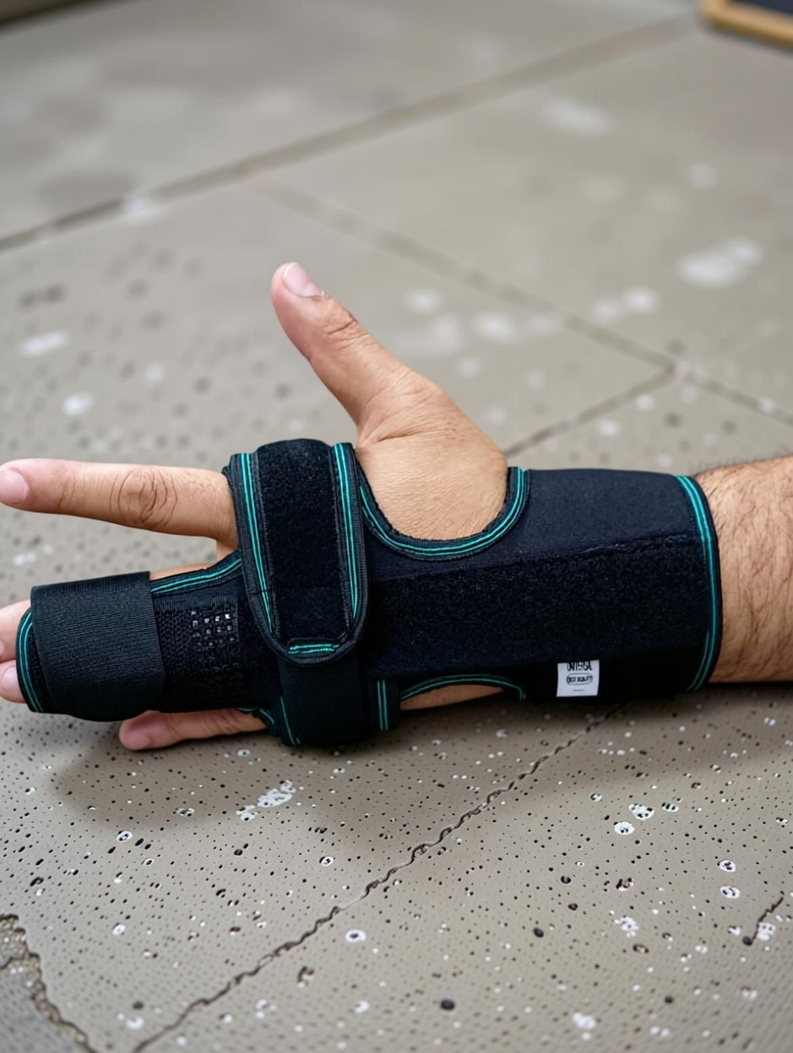 Image of BRIJJ HELTH CARE Boxer Fits Both Hands, Fits Left or Right Finger Support Splints (Black) Finger Support