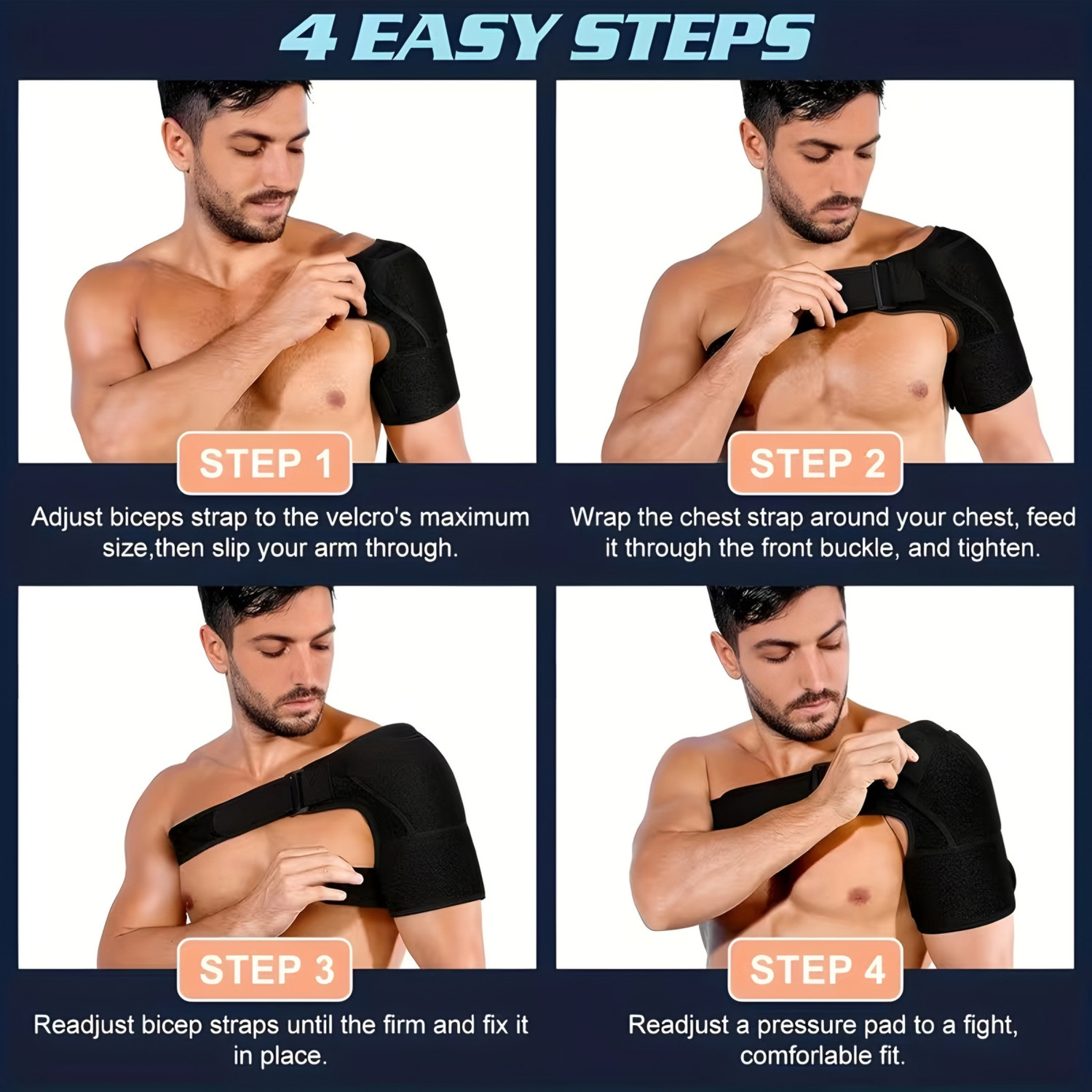 Image of Xfinity Fitness Neoprene Compression Shoulder Support Brace with Adjustable Strap Pain Relief Shoulder Support