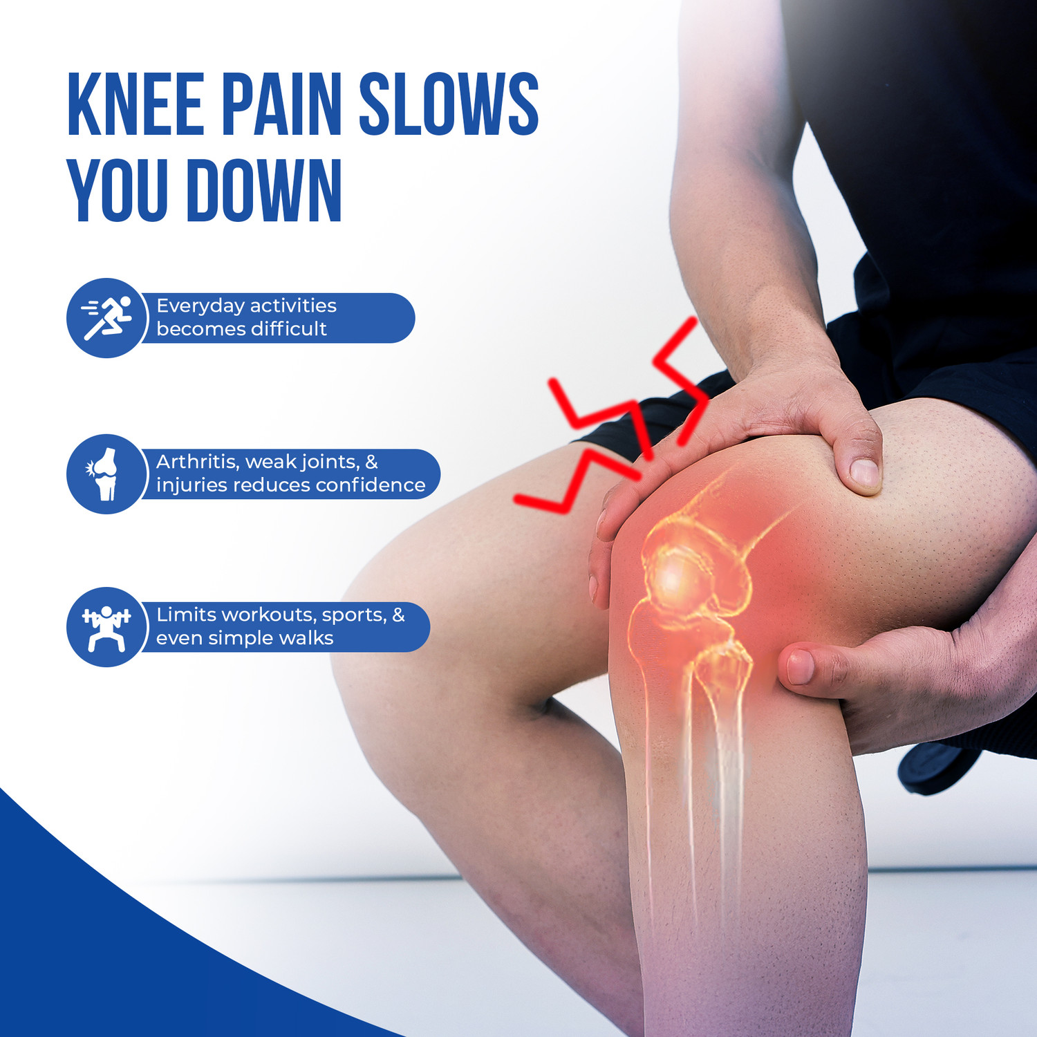 Image of Leeford Open Patella Hinged Knee Brace for Knee Pain Relief & Injury Recovery Knee Support