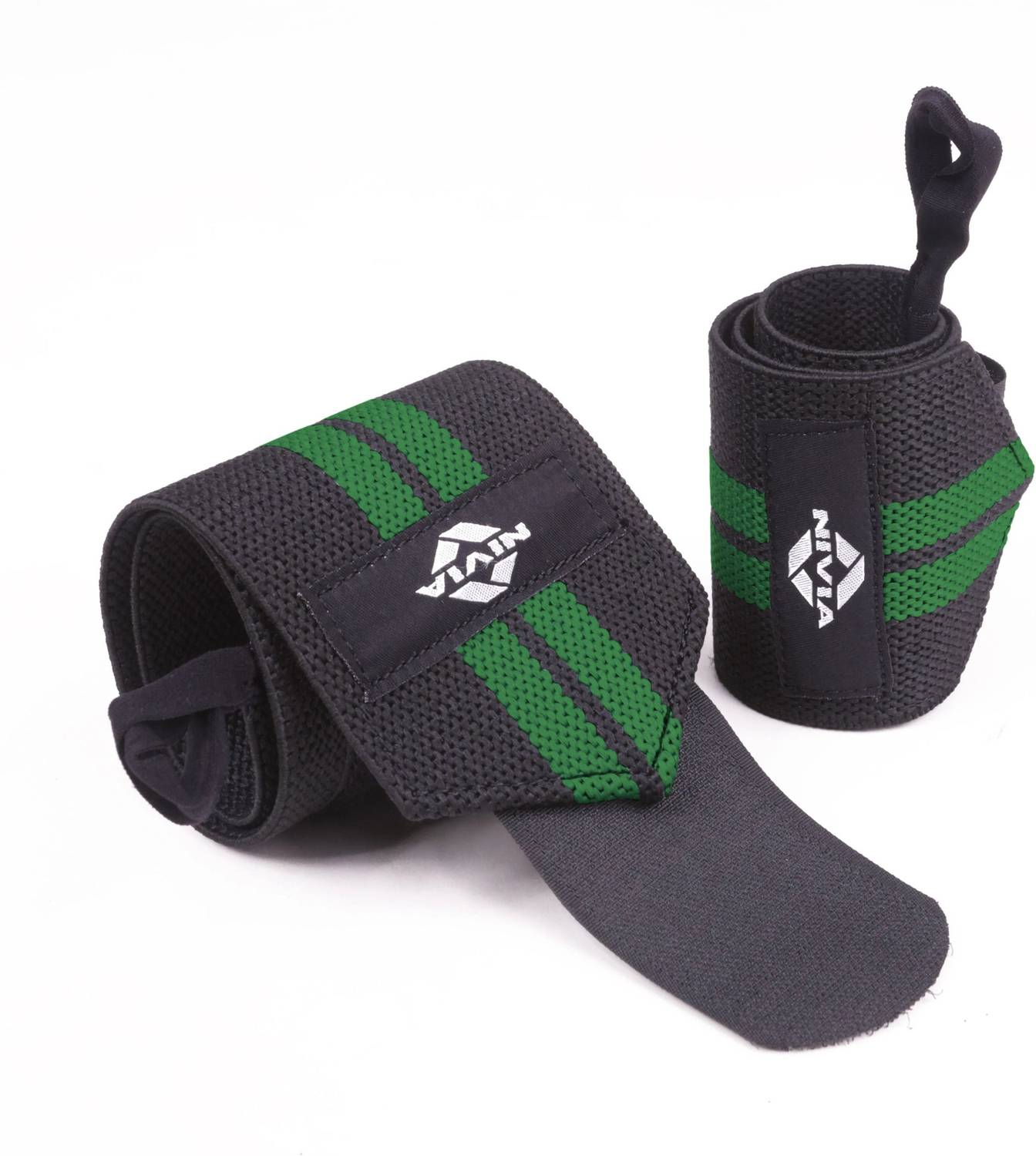 NIVIA Weight Lifting Wrist Support with Thumb Loop Strap for Men & Women (Green/Black) Wrist Support