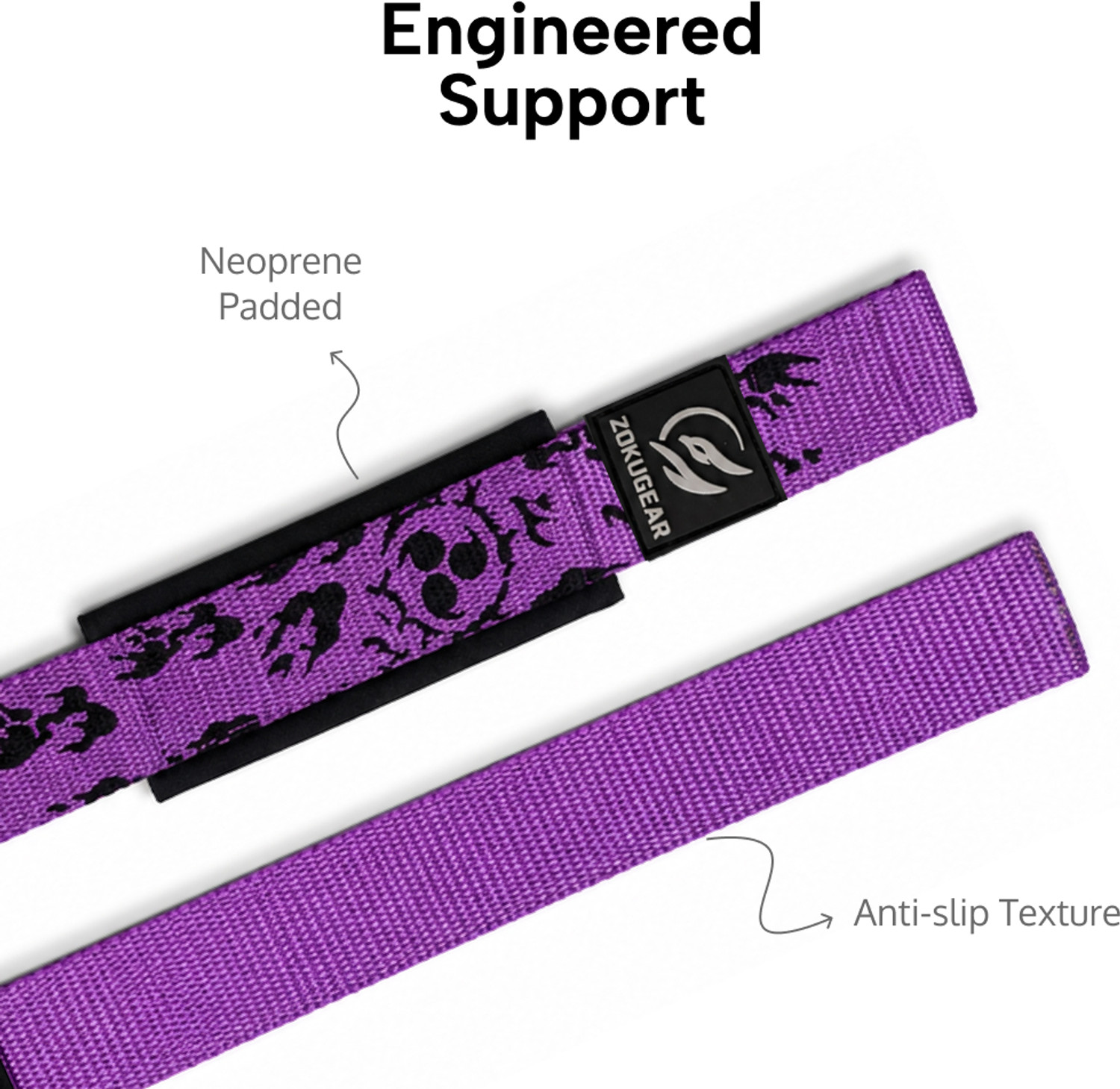 Image of zokugear Curse Mark Weight Lifting Straps for Gym Wrist Support