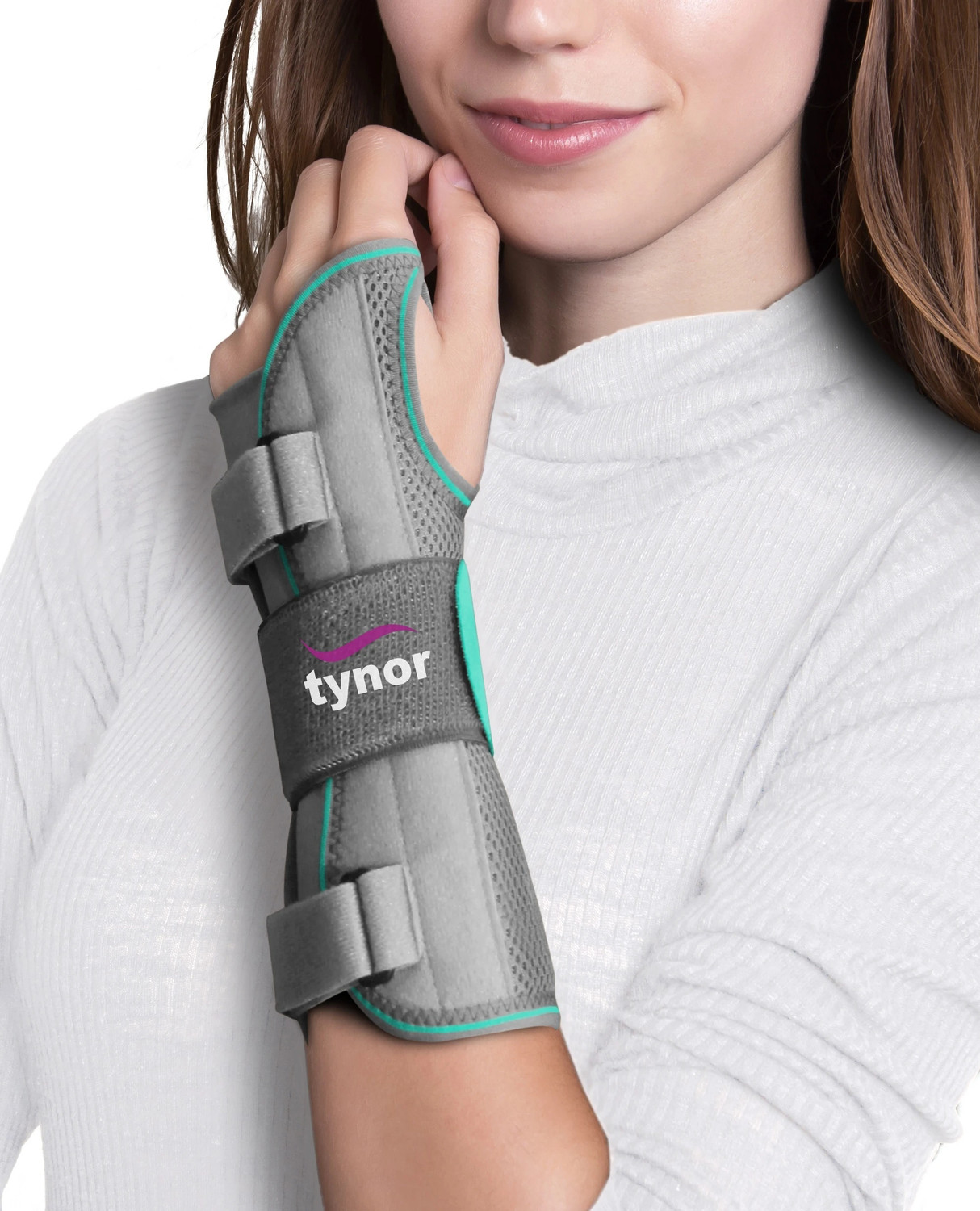 Image of TYNOR Wrist & Forearm Splint, Grey, Right, Medium, 1 Unit Wrist Support