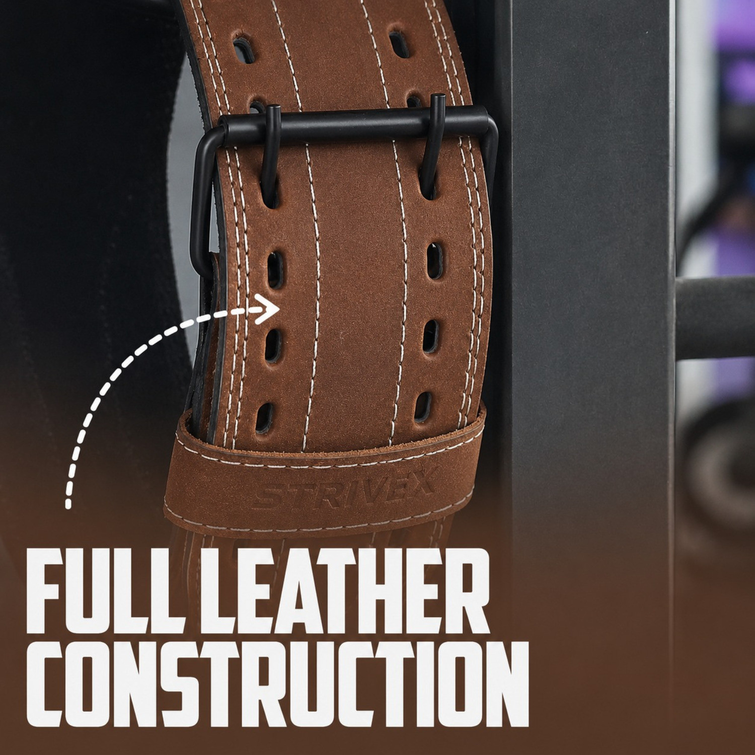 Image of Strivex 8MM Thick Genuine Leather 4 inch Inch Durable Lower Weight Lifting Belt Weight Lifting Belt