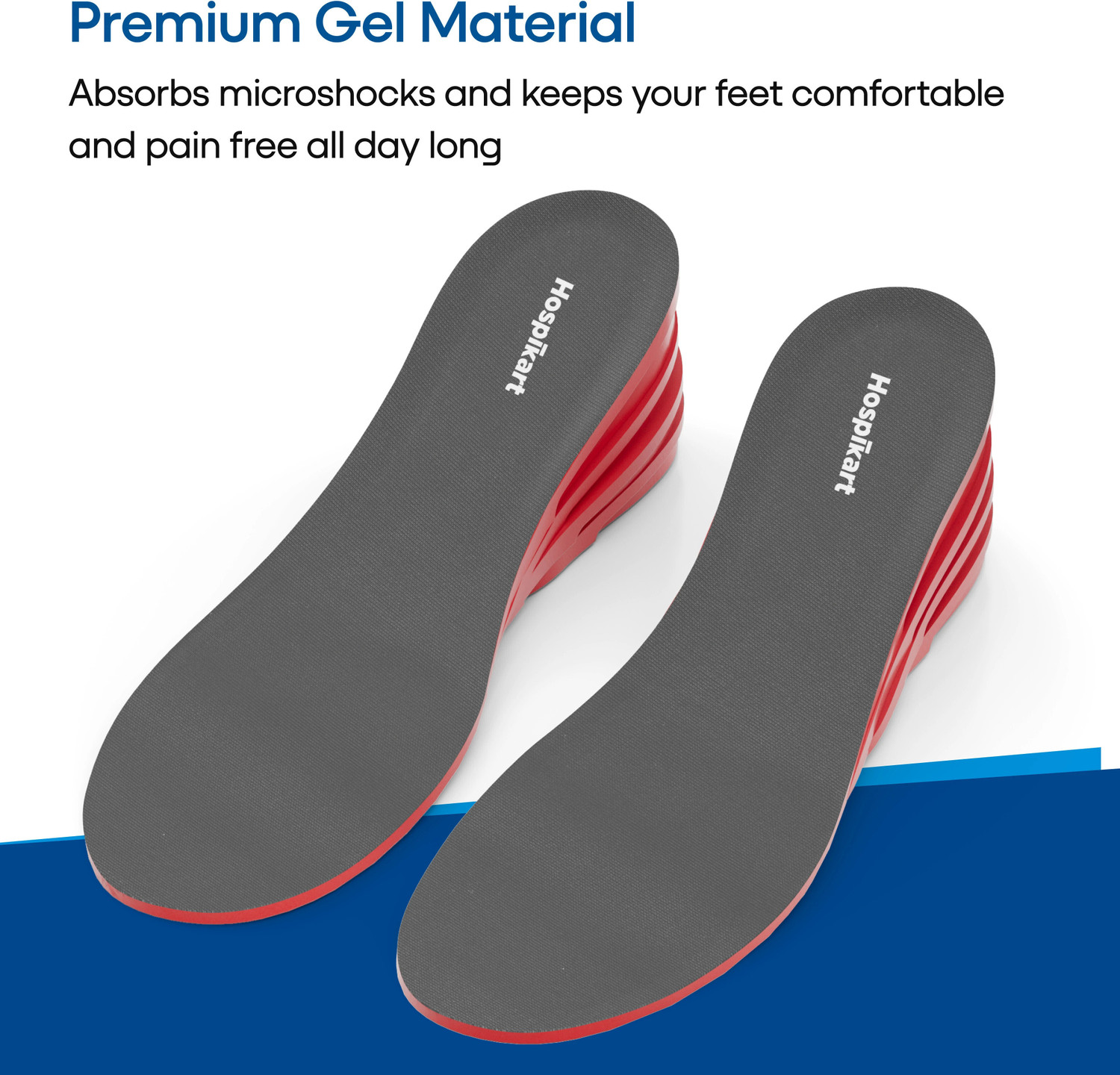 Image of HOSPIKART Height Increase Insole, 4 Layer Heel Lift Shoe Insert (Small: 5-9 UK, 1 Pair) Insole