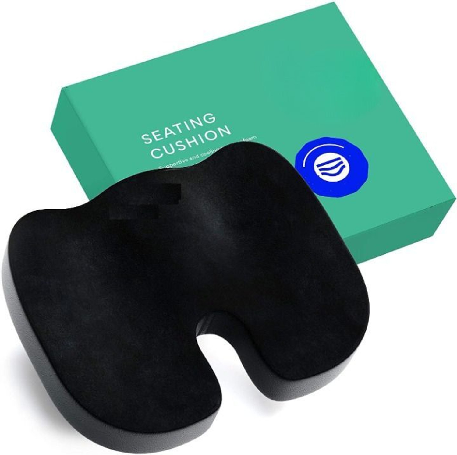 Image of HouseOfCommon House of Common Black Coccyx Cushion For Car and Chair Back / Lumbar Support