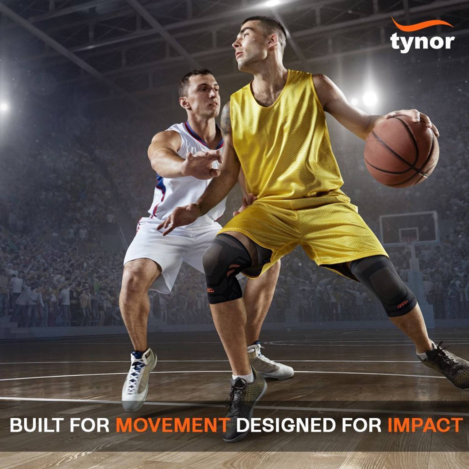 TYNOR Knee Cap Air Pro, Black & Orange, Small - Image 5