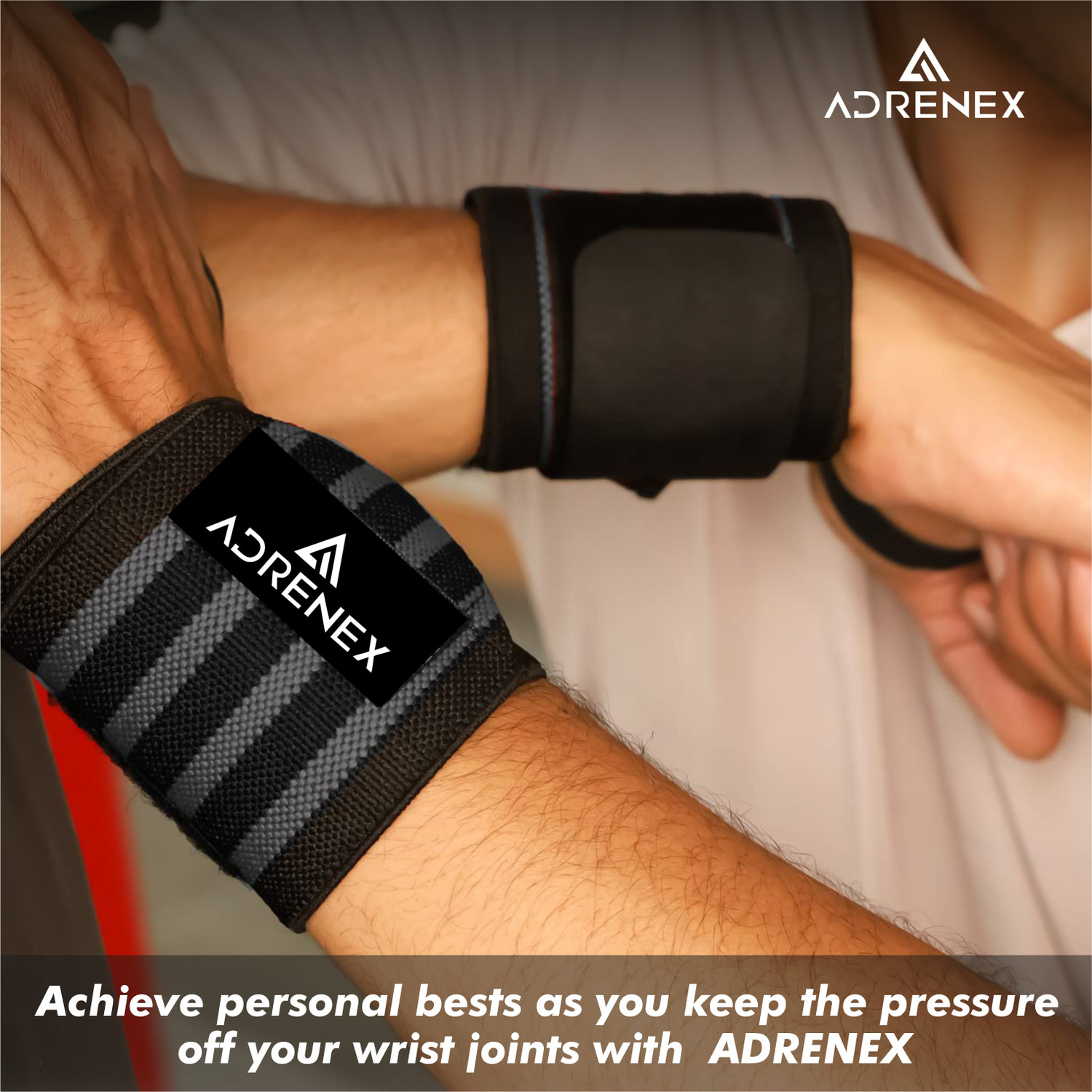 Image of Adrenex Professional Wrist Band,Strap For Gym and Fitness weight Lifting Wrist Support