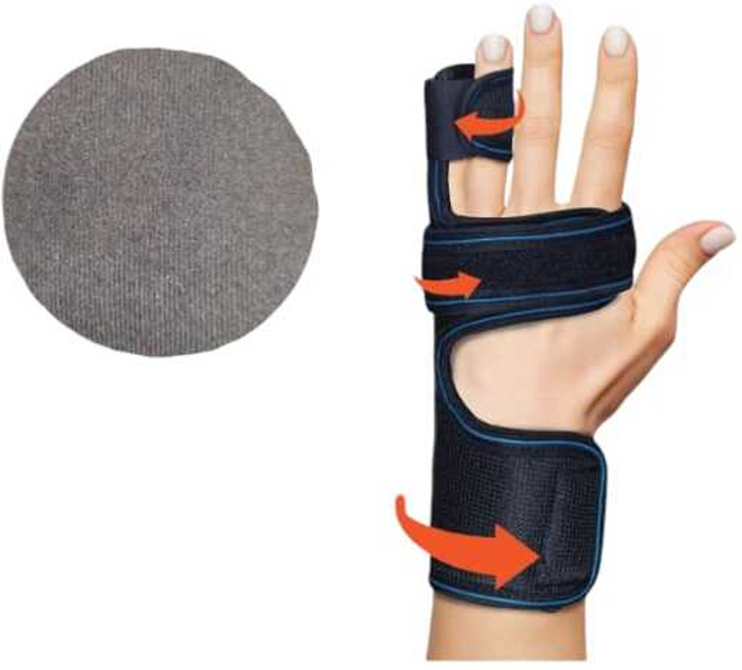 Image of BRIJJ HELTH CARE Boxer Fits Both Hands, Fits Left or Right Finger Support Splints (Black) Finger Support