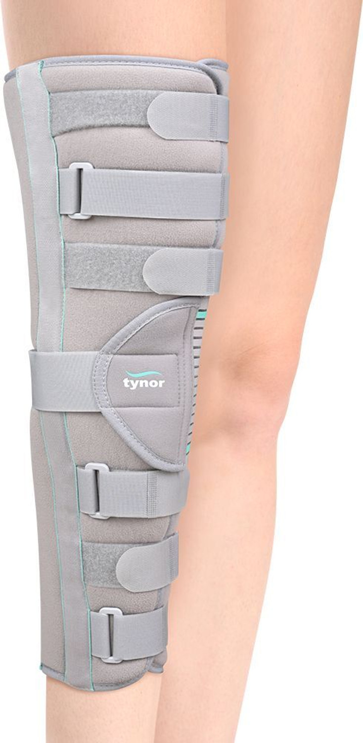 Image of TYNOR Knee Immobiliser 22 inch /56cm, Grey, Large, 1 Unit Knee Support