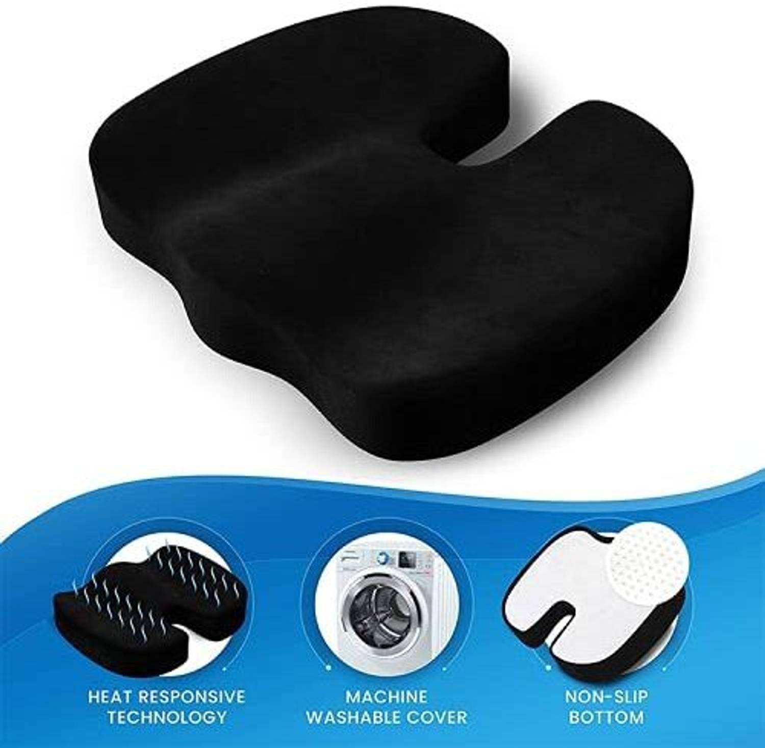 DEBIK Orthopedic Coccyx Memory Foam Seat Cushion - Image 2