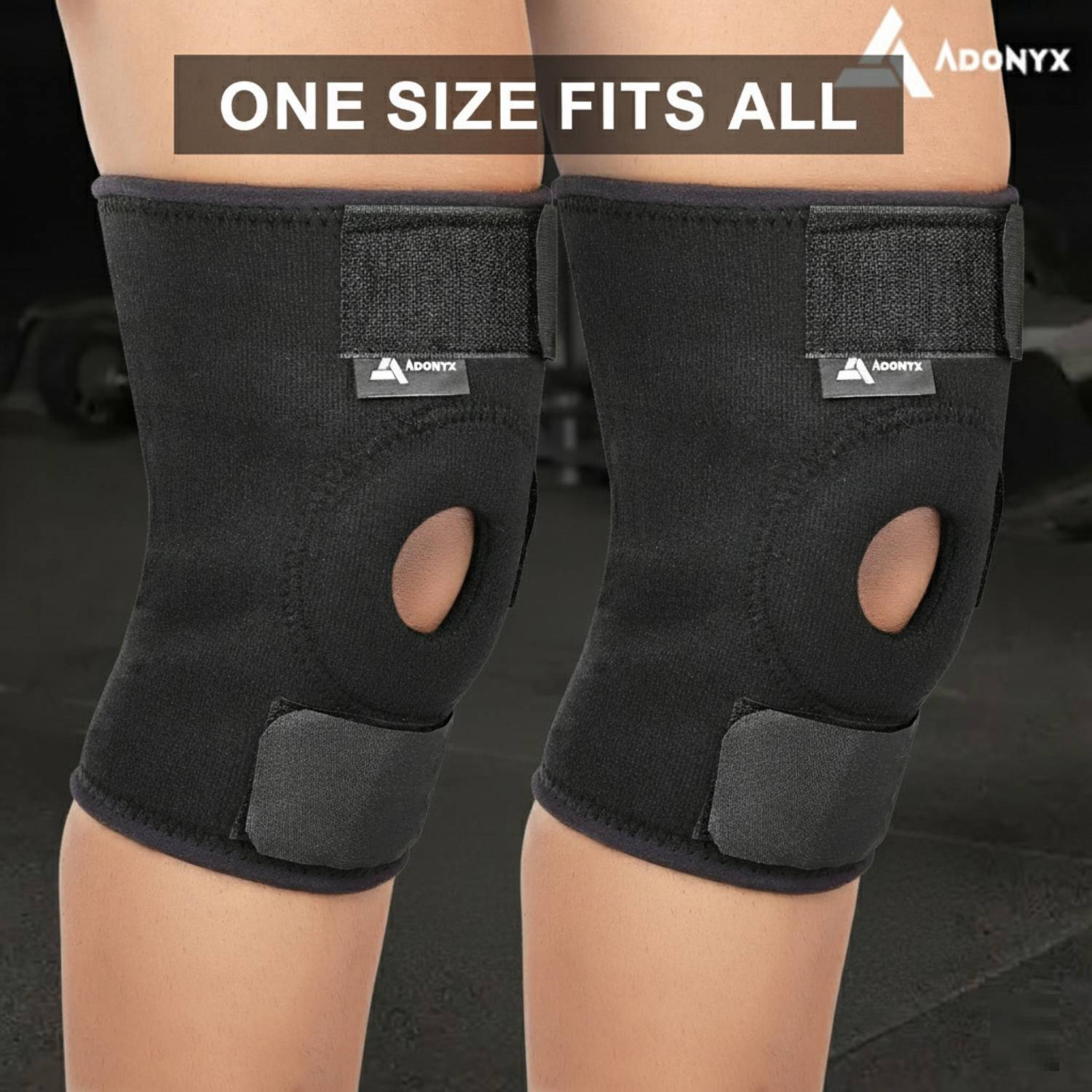 ADONYX Adjustable Knee Braces for Knee Pain Women & Men for Workout and Injury Recovery Knee Support