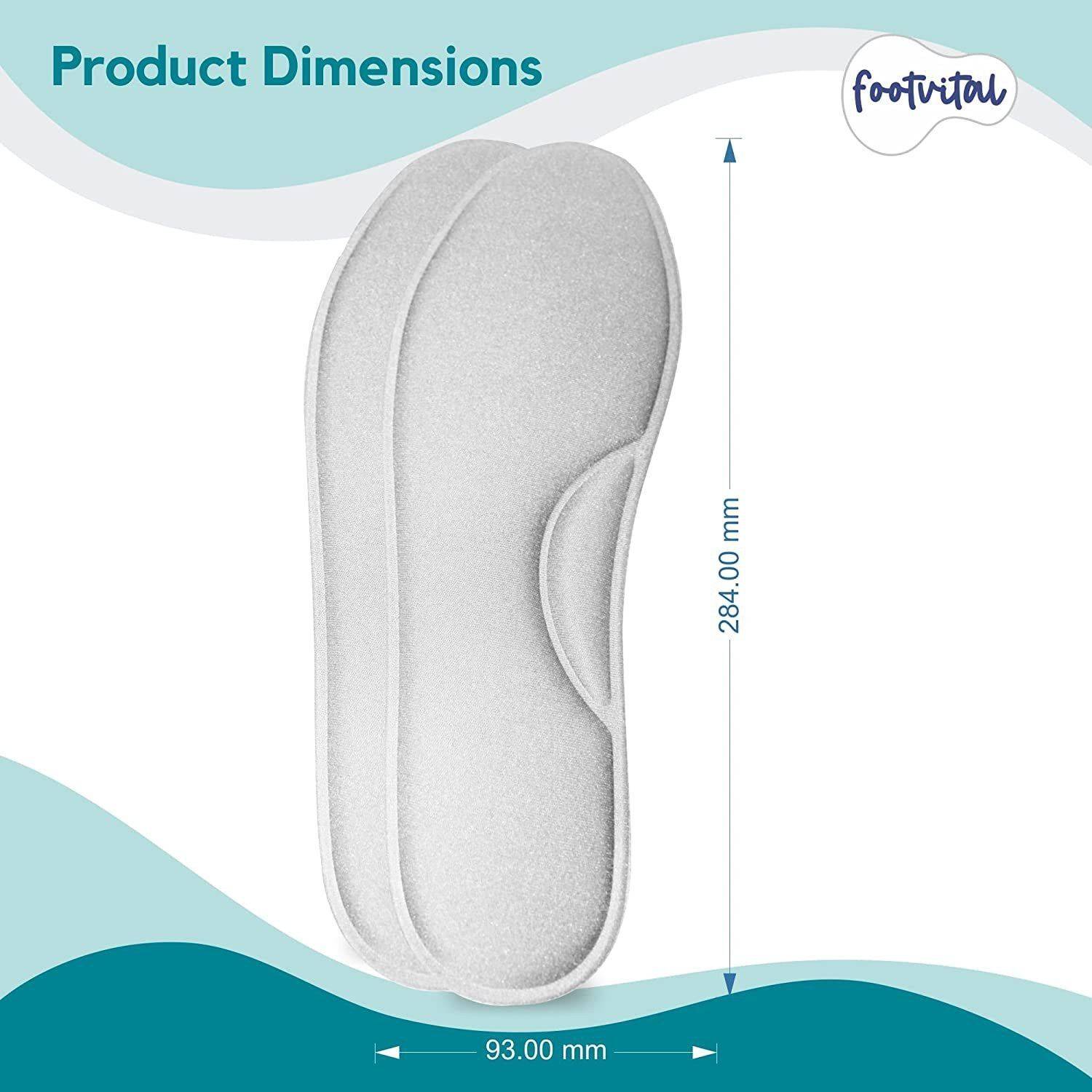 Foot Vital Memory Foam Shoe Insoles (Pack of 2) - Image 2