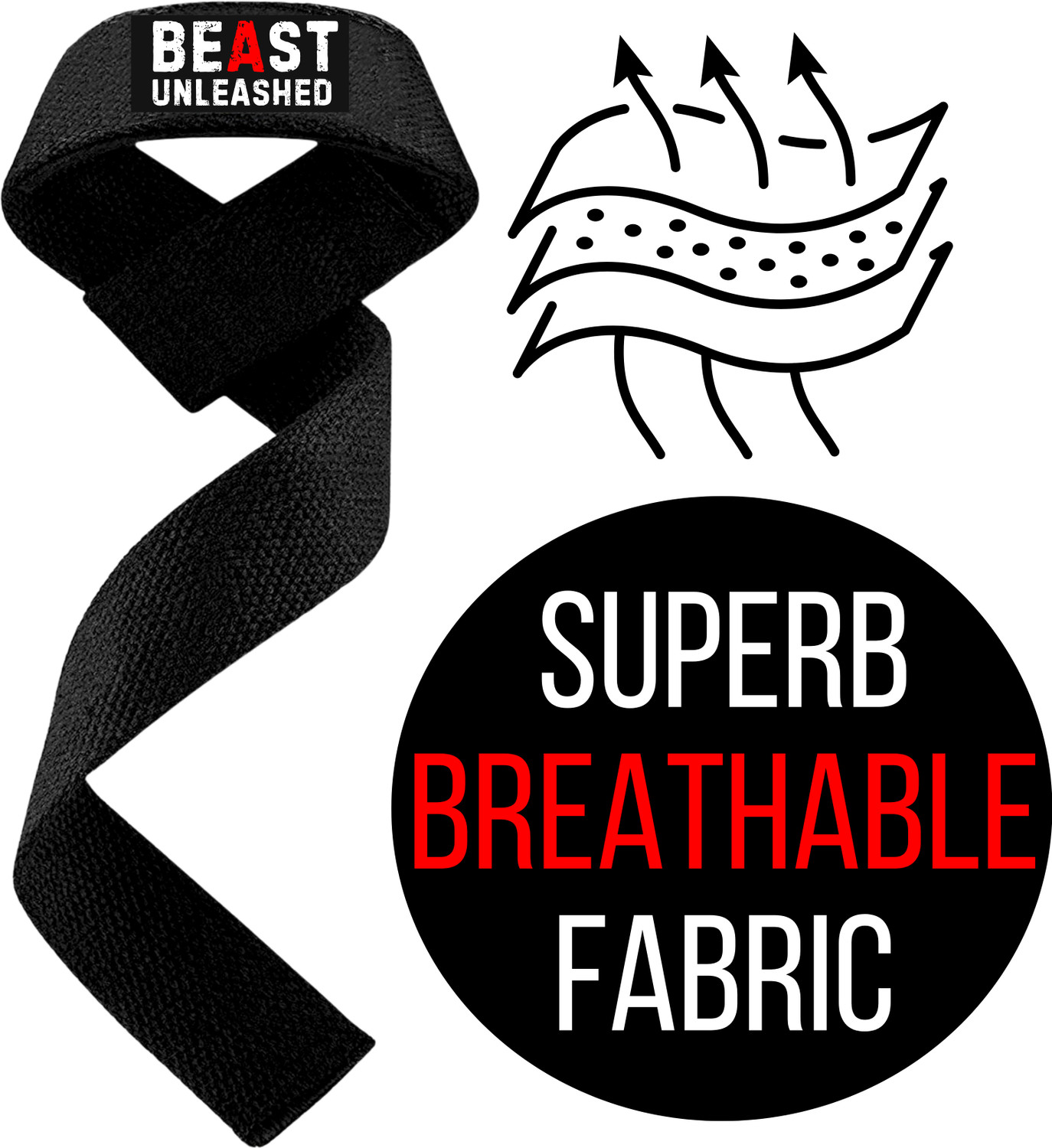 Image of Muscleape Black Beast Edition Super Strong Lifting Straps Wrist Support