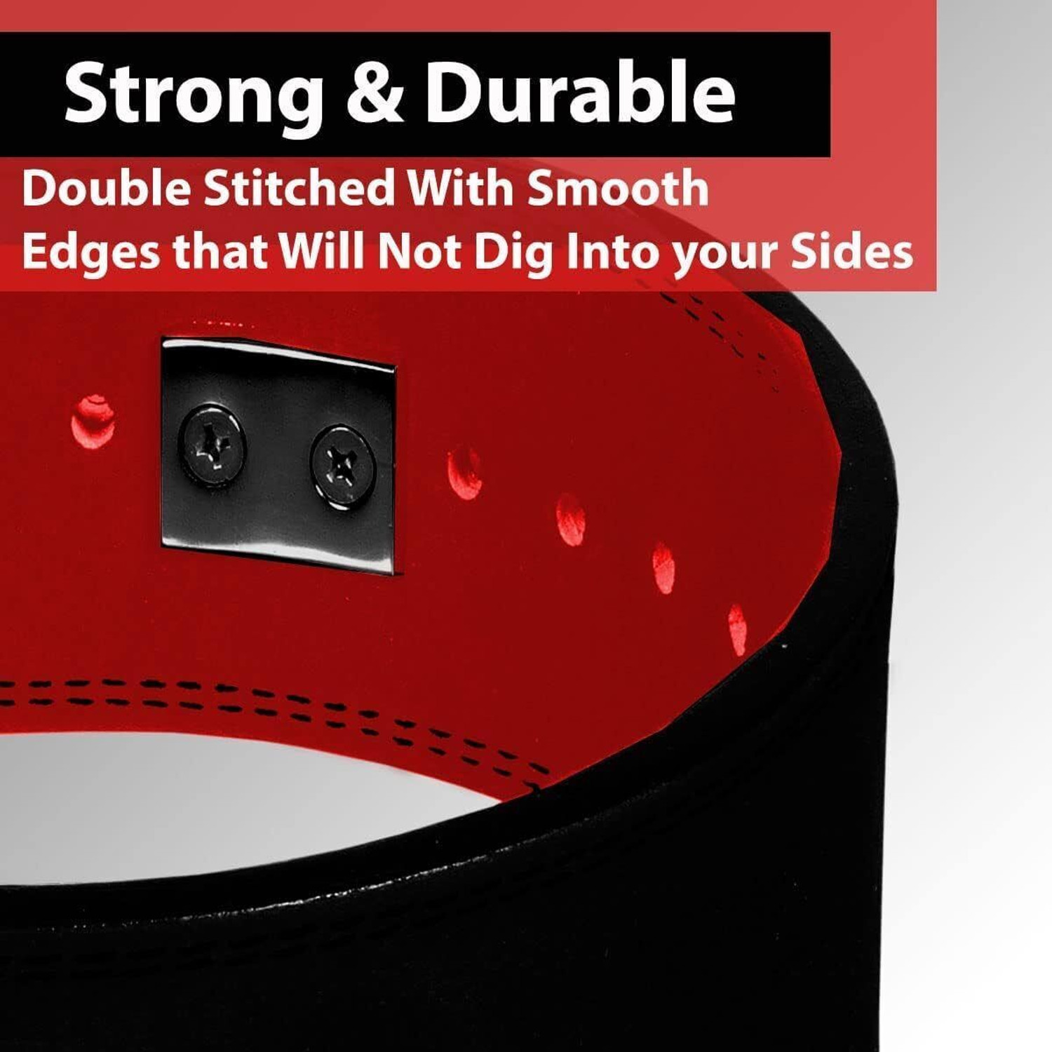 Image of Leosportz 10mm Lever Buckkle Powerlifting Belt Weight Lifting Belt