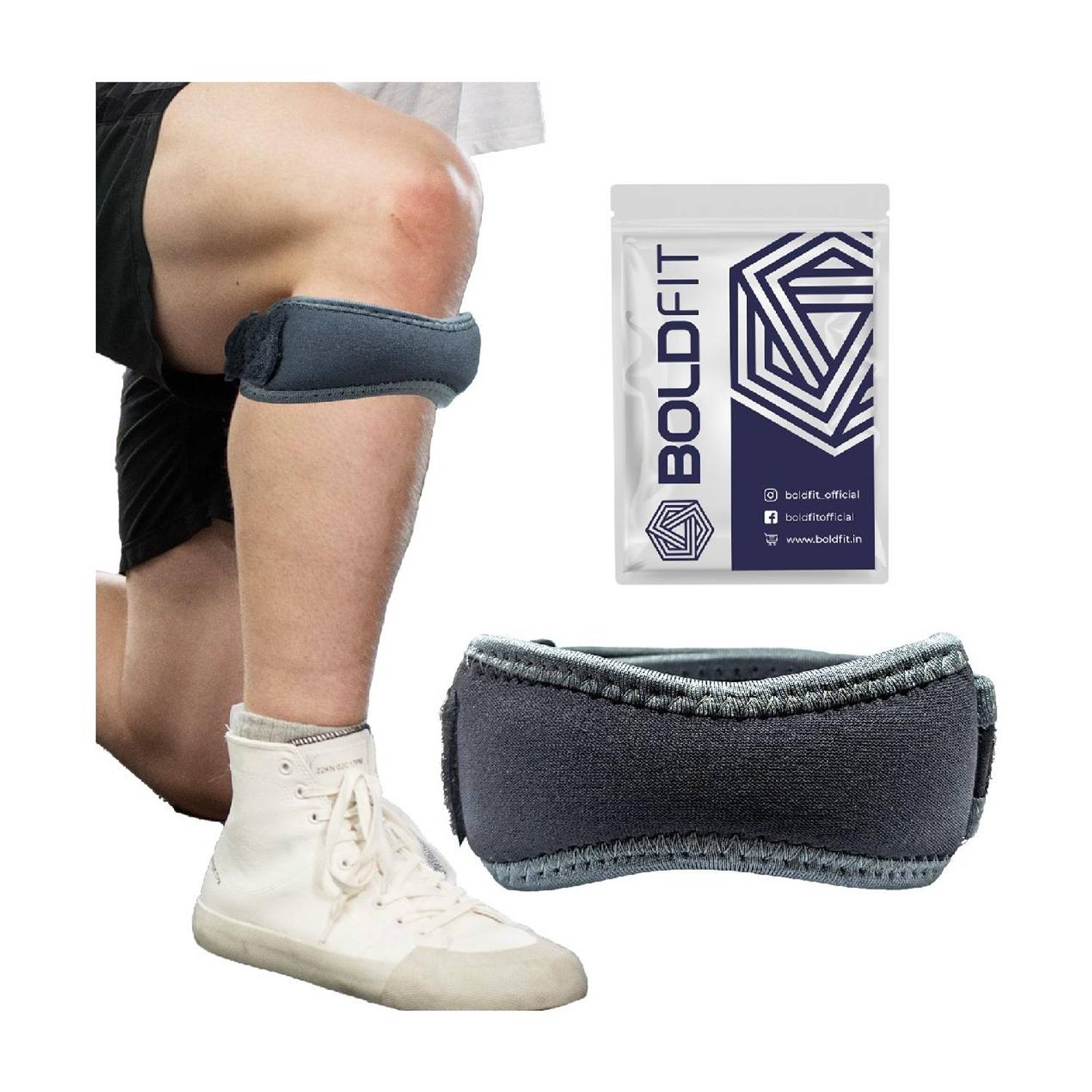 BOLDFIT Knee Cap For Pain Relief Guard Brace Band Gym Knee Support Sleeve Pad Belt Wrap Knee Support