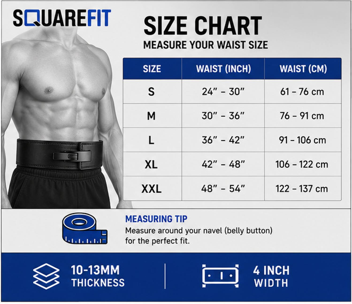 squarefit Premium Adjustable Weightlifting Lever Belt - Image 4