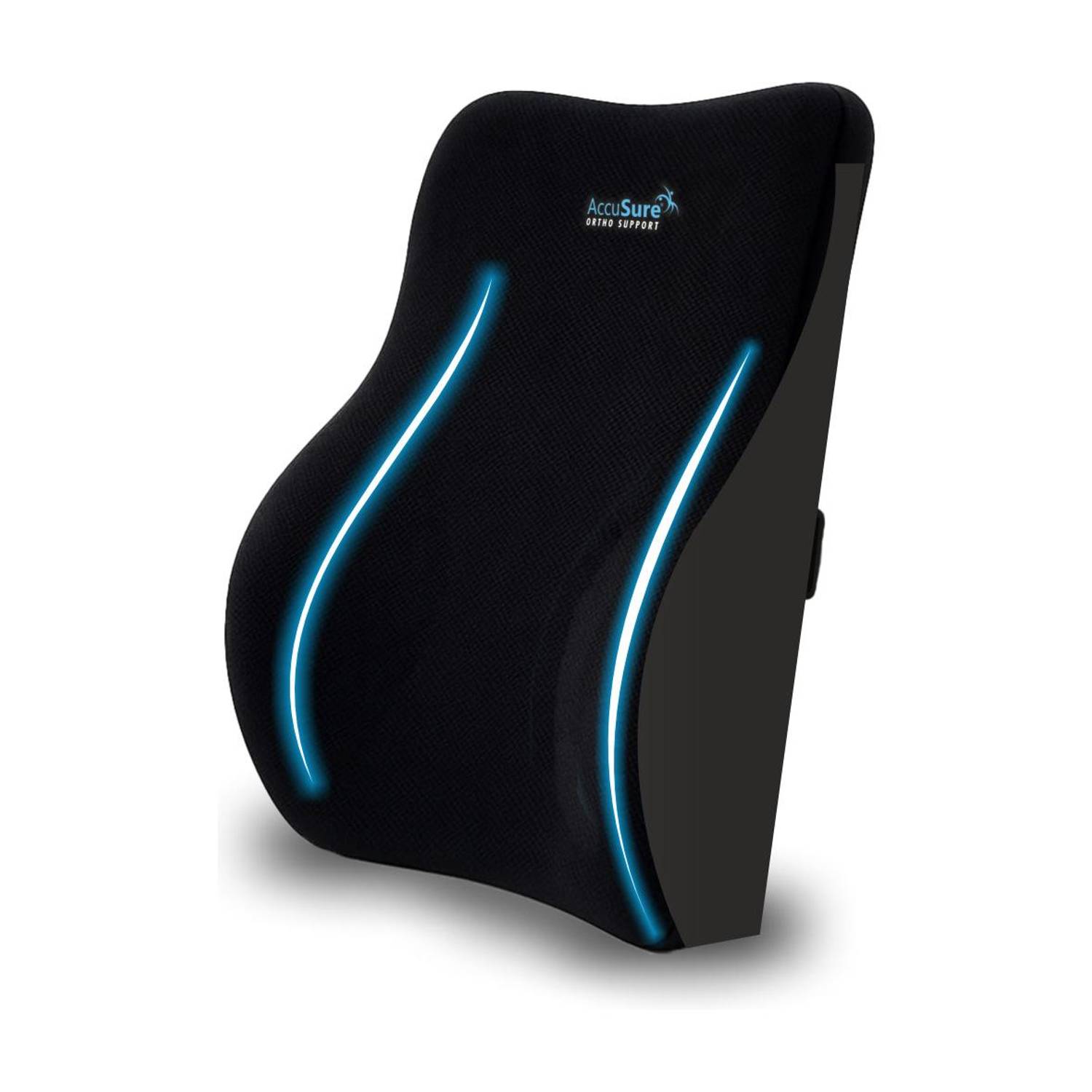AccuSure Ergonomic Back Rest Support for Office Chair, Car Seat & Home Use Back / Lumbar Support
