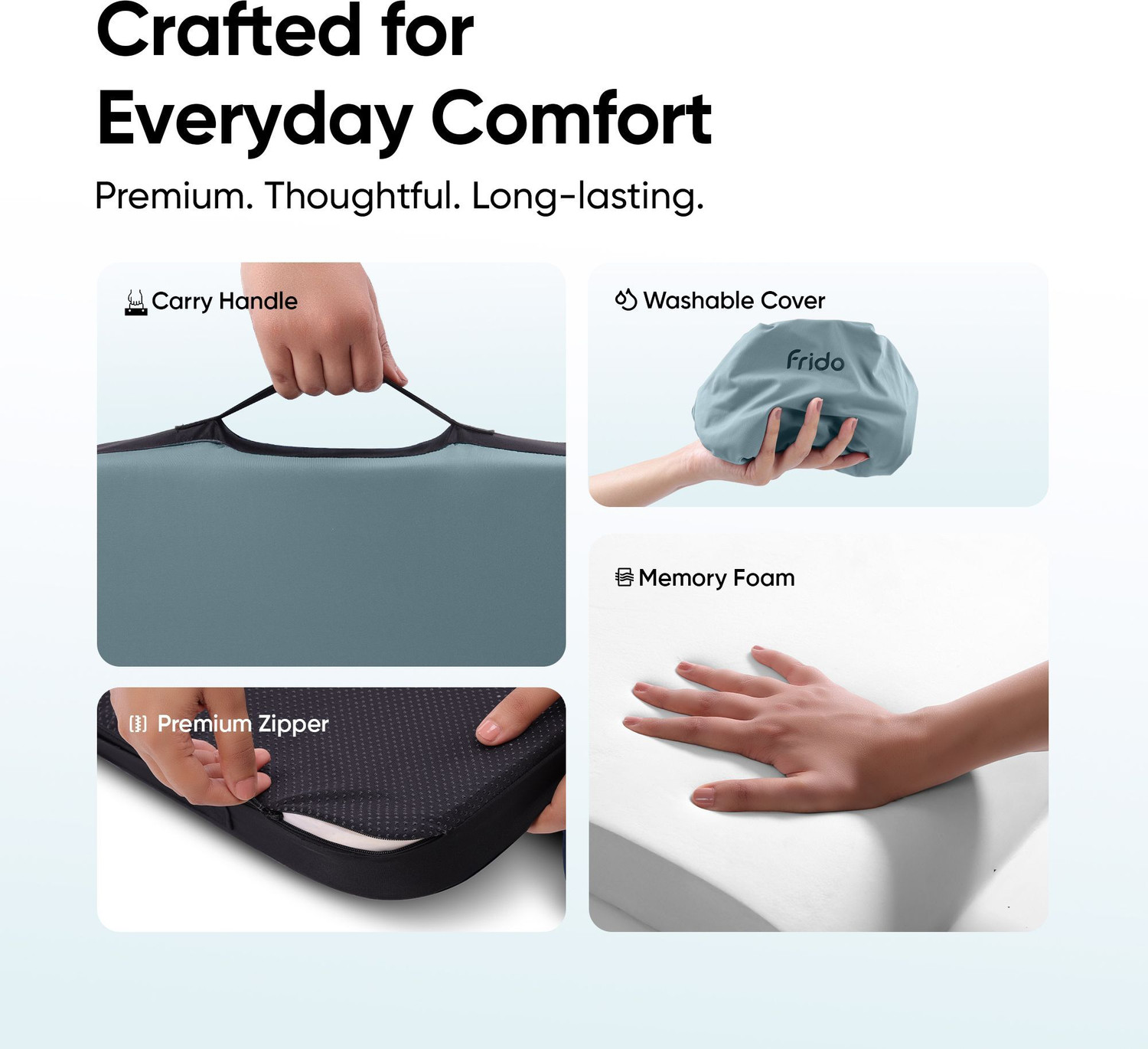Image of Frido Cloud Seat Cushion with Memory Foam & Anti-Slip BaseLilly Pad Supporter
