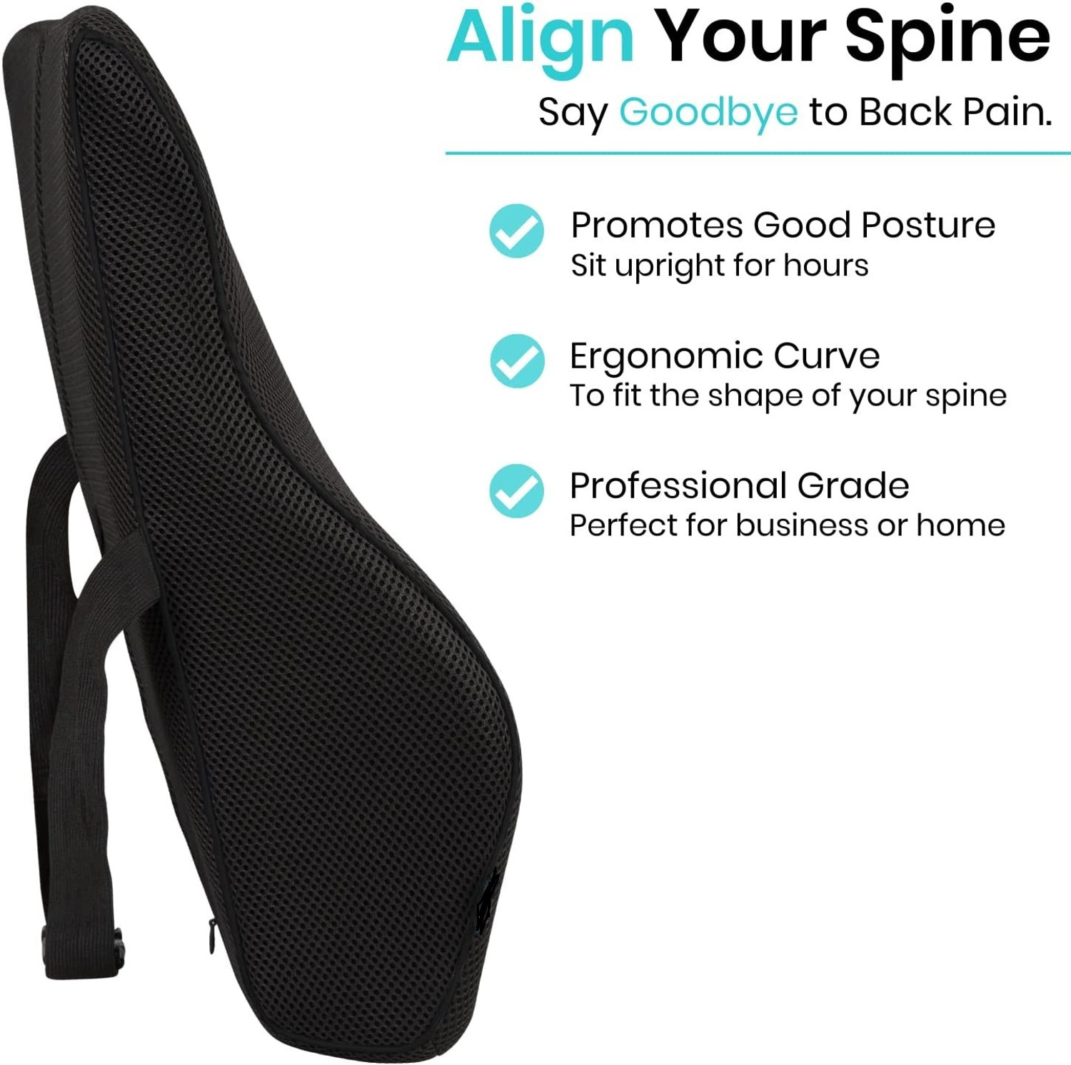 Image of 9villa Long Lumbar Support cushion with air mesh fabric Back / Lumbar Support