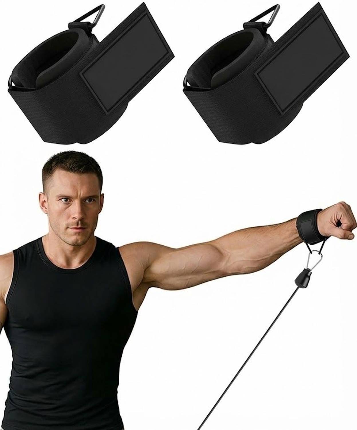 RACE Wrist Cuffs Weight Lifting Straps - Image 1