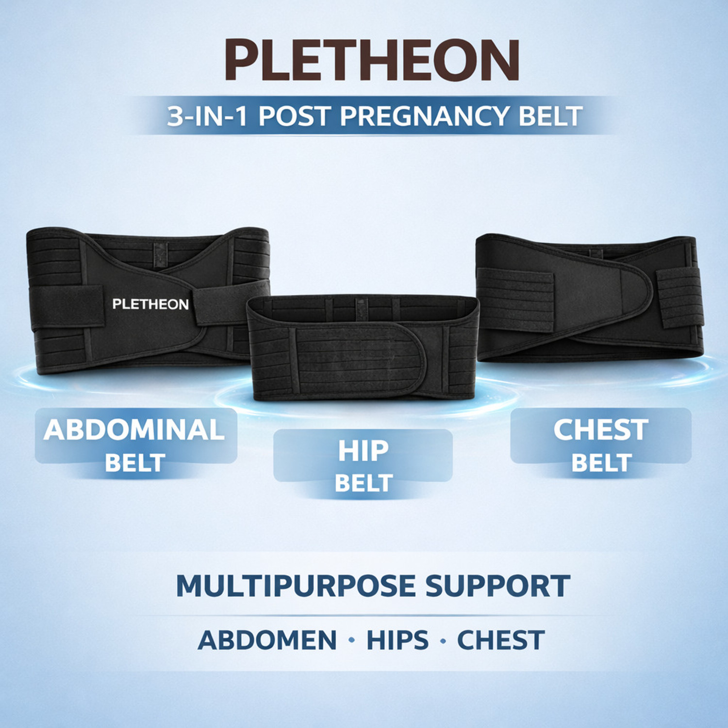 Image of PLETHEON Post Maternity Belt for Pregnancy Postpartum Waist Trainer Recovery Support Belt Abdominal Belt