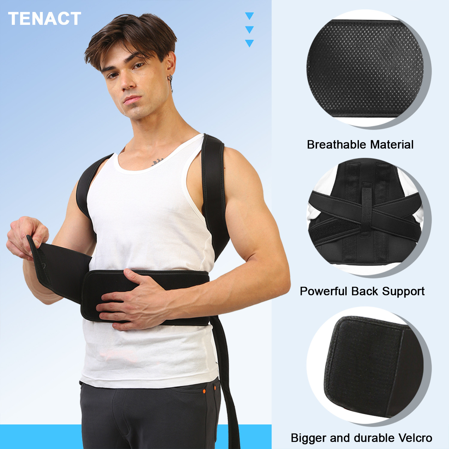 Image of TENACT Posture Corrector Belt for men & women Back Support & Posture Corrector