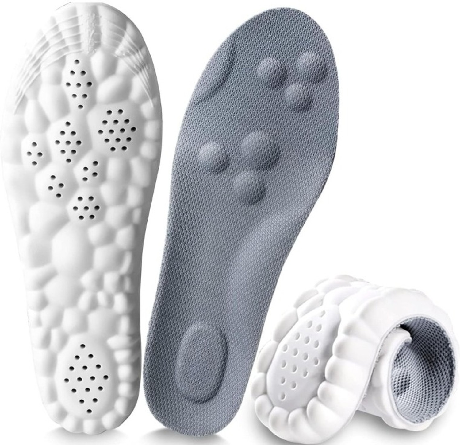 Image of ECOLAND MEN'S SHOES PU INSOLE, MEMORY FOAM LIGHT GREY Insole