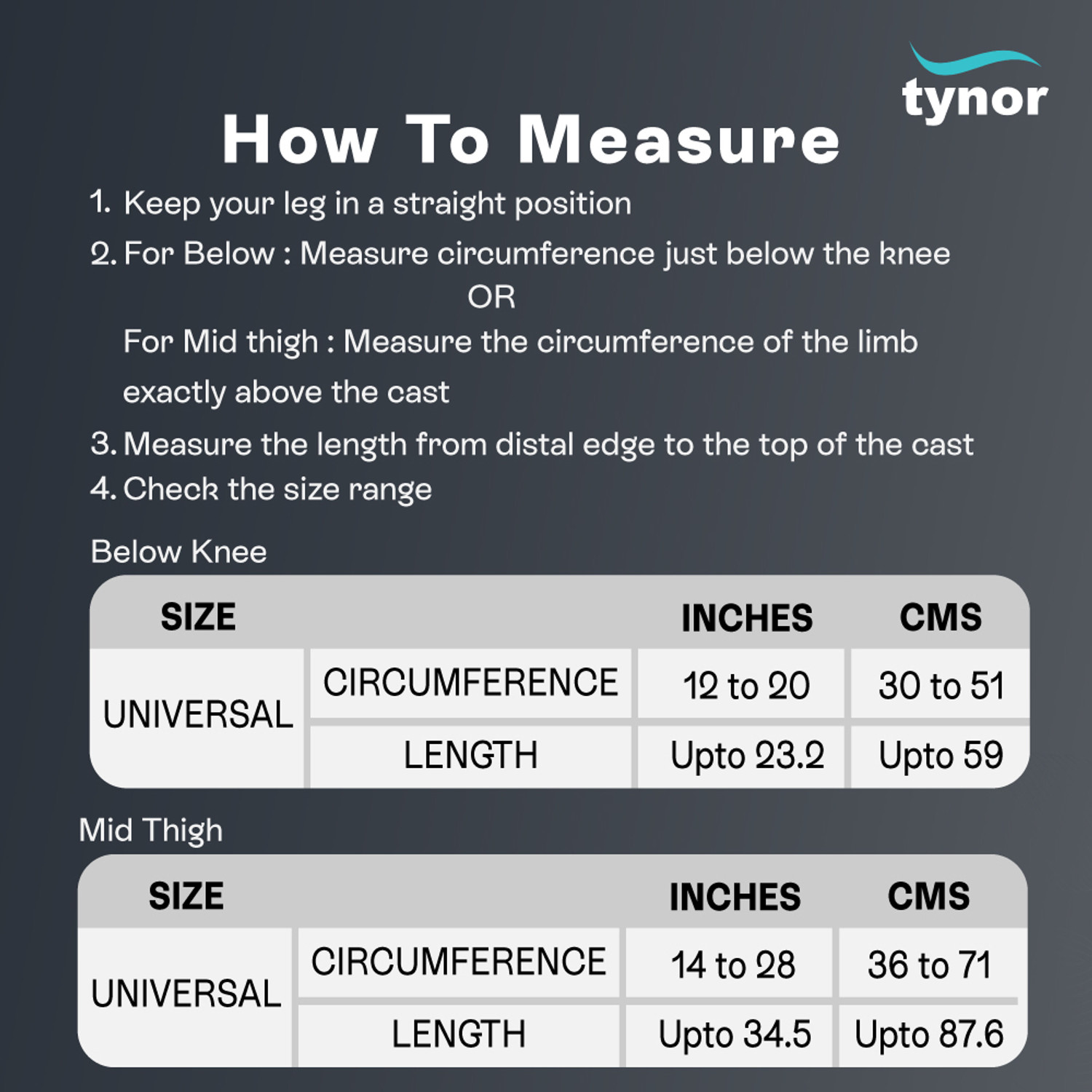 Image of TYNOR Cast Cover Leg, White, Universal Size, 1 Unit Supporter