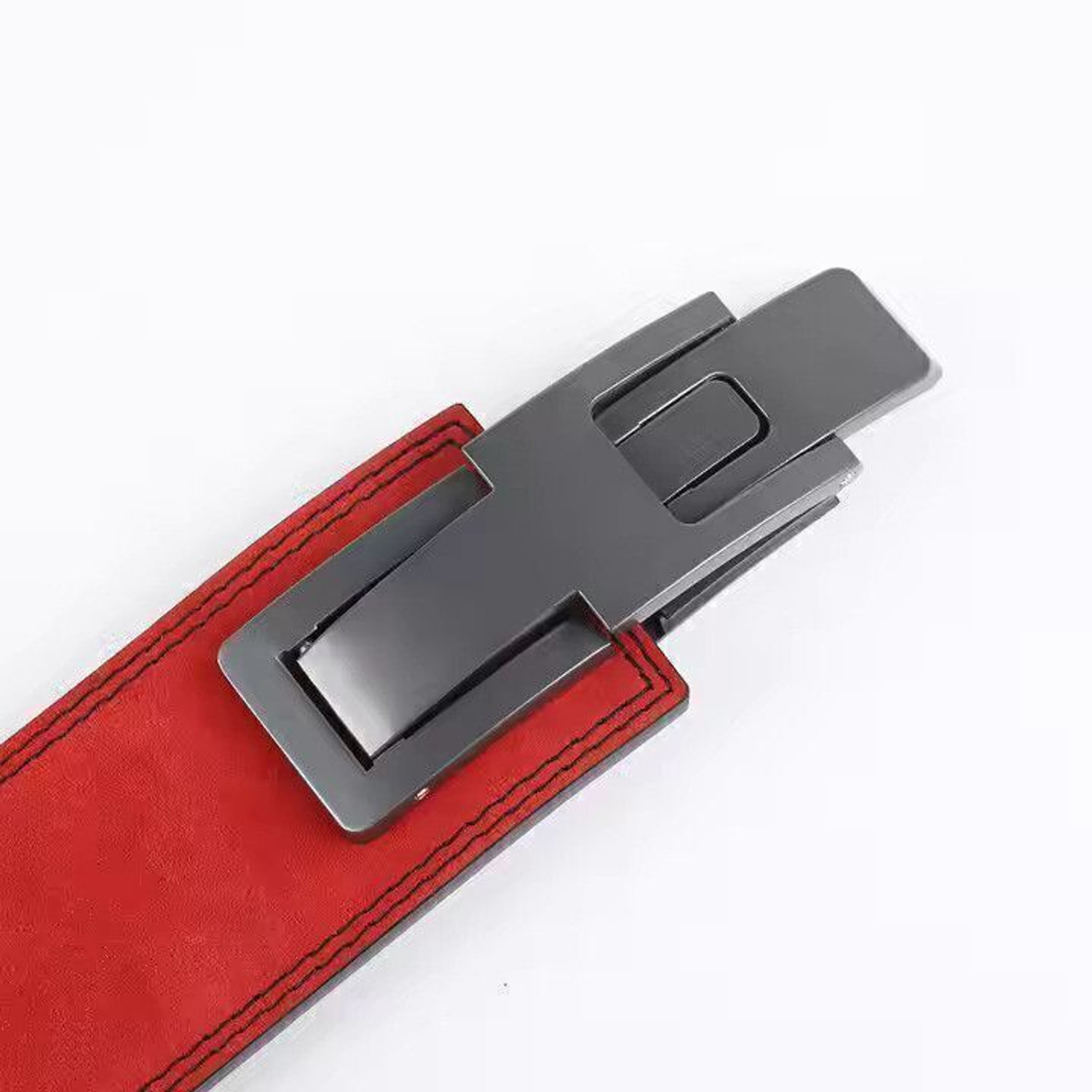 Image of squarefit Pro Series Lever Belt - Red | 13mm Gym Belt for Powerlifting & Strength Training Weight Lifting Belt