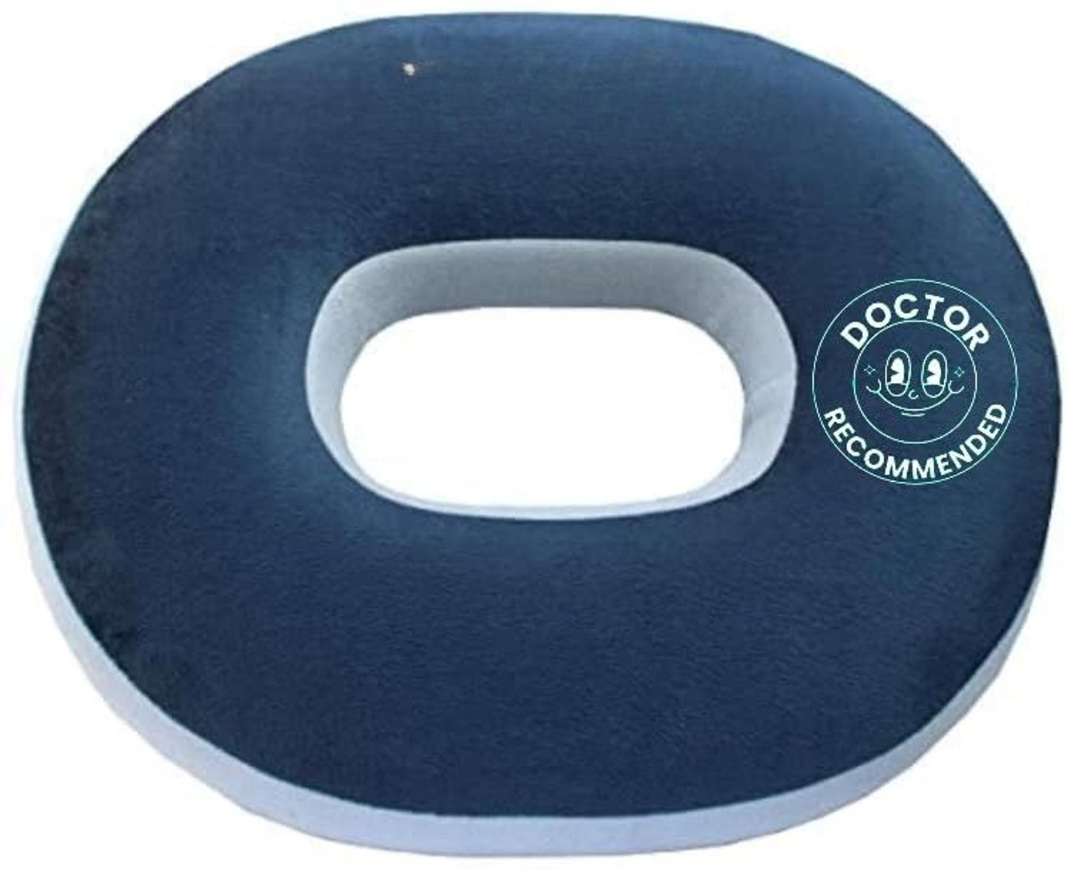 Image of Tender Care Donut Seat Ring Cushion For Piles Coccyx Tailbone Pain Haemorrhoid Sciatica Back Back / Lumbar Support (Blue)