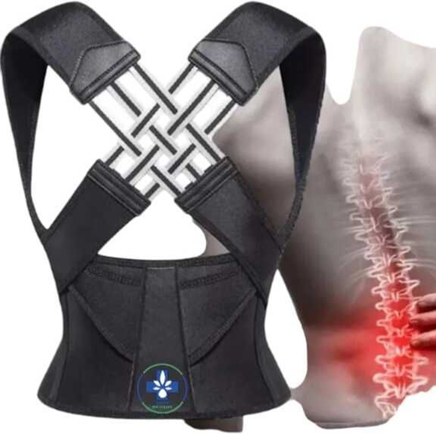 Image of BRIJJ HELTH CARE High Quality Breathable Back Posture Corrector for Men & Women Posture Corrector