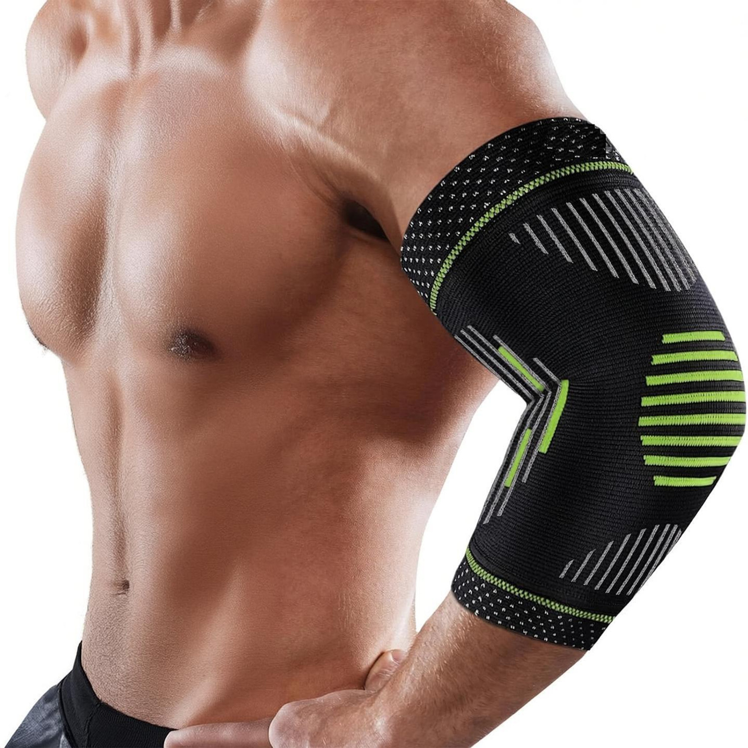 Image of Leosportz Elbow Support for Gym (1 Pc) - Elbow Brace for Men Women Workout Elbow Support