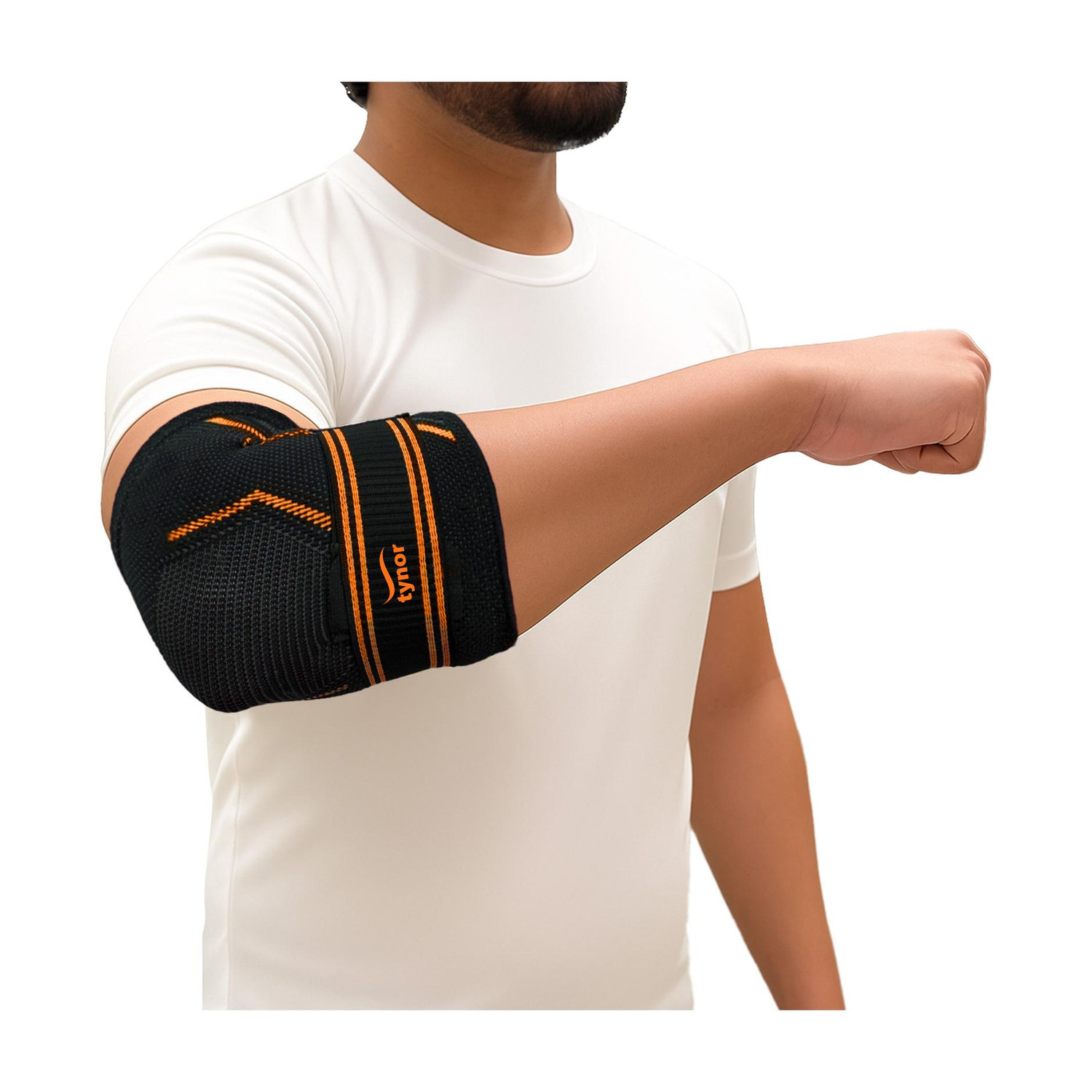 Image of TYNOR Elbow Support Air Pro, Black & Orange, XXL, 1 Unit Elbow Support