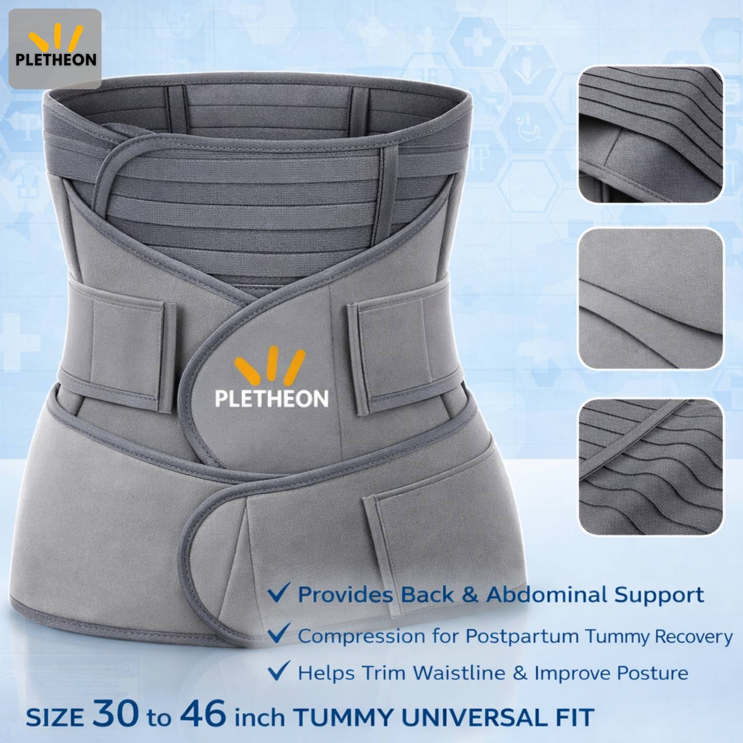PLETHEON Postpartum Waist Trainer Recovery Support Belt - Image 4
